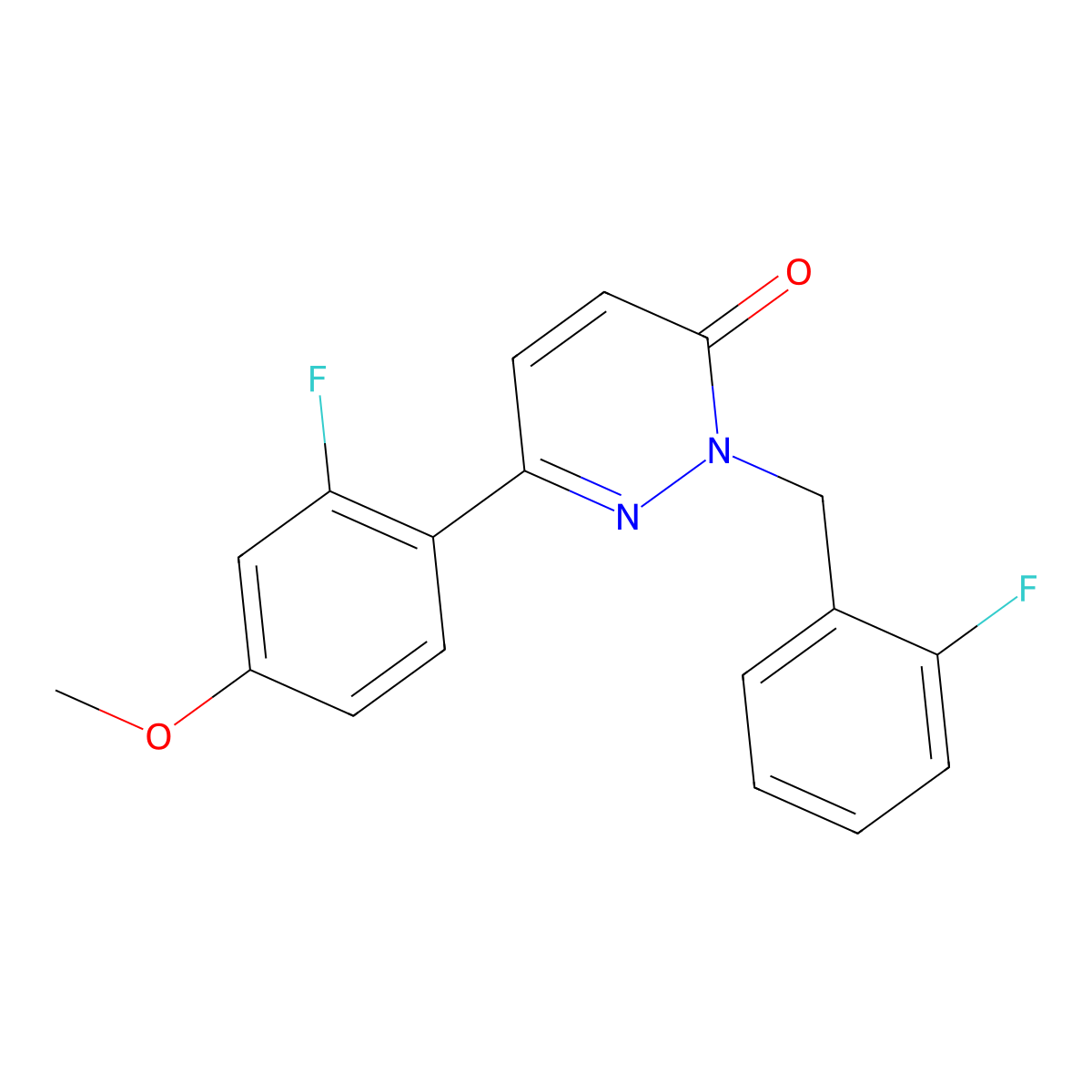 2-(2-fluorobenzyl)-6-(2-fluoro-4-methoxyphenyl)pyridazin-3(2H)-one molecular structure, CAS 1232777-20-6
