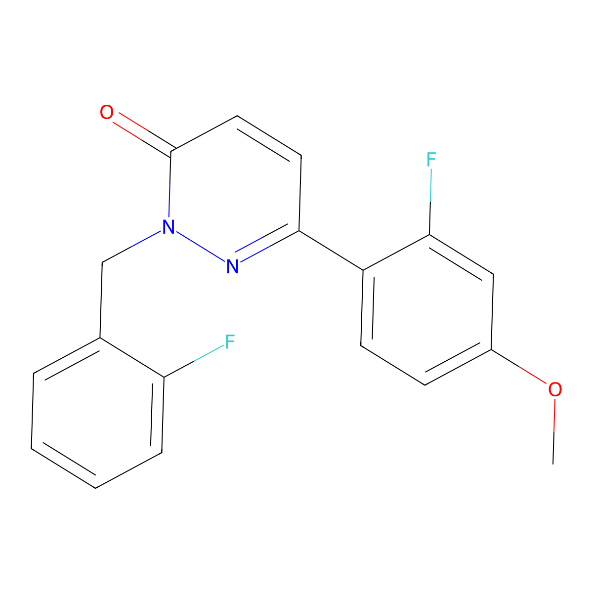 2-(2-fluorobenzyl)-6-(2-fluoro-4-methoxyphenyl)pyridazin-3(2H)-one molecular structure, CAS 1232777-20-6
