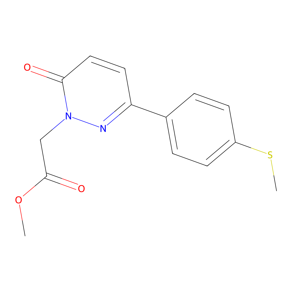 methyl {3-[4-(methylsulfanyl)phenyl]-6-oxopyridazin-1(6H)-yl}acetate molecular structure, CAS 1232777-46-6