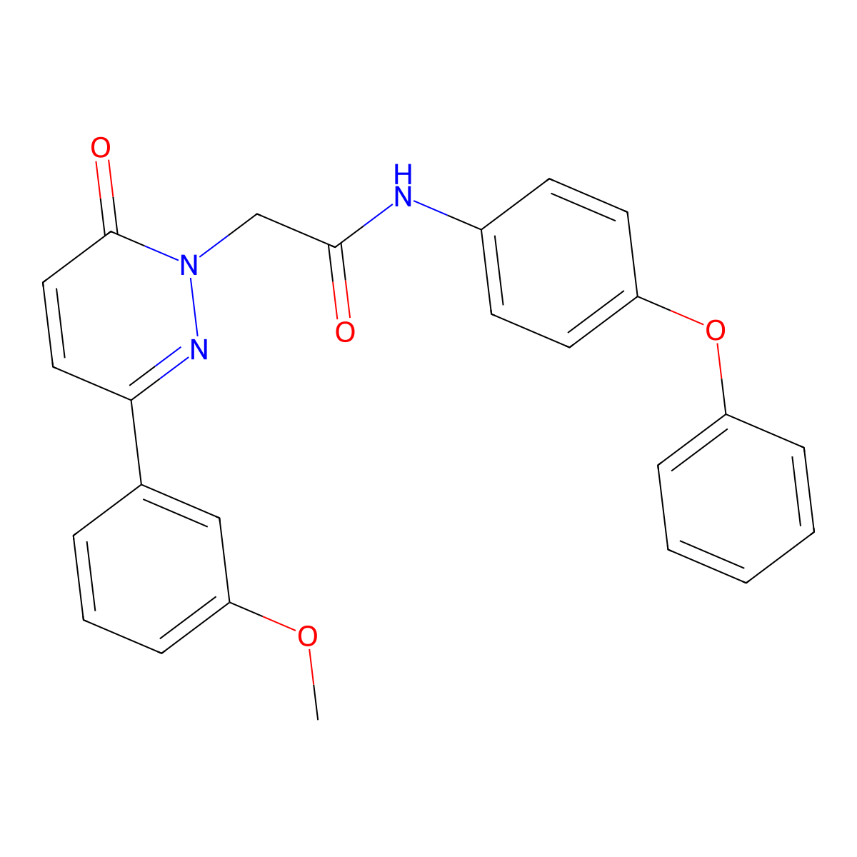 2-(3-(3-methoxyphenyl)-6-oxopyridazin-1(6H)-yl)-N-(4-phenoxyphenyl)acetamide molecular structure, CAS 1232777-63-7
