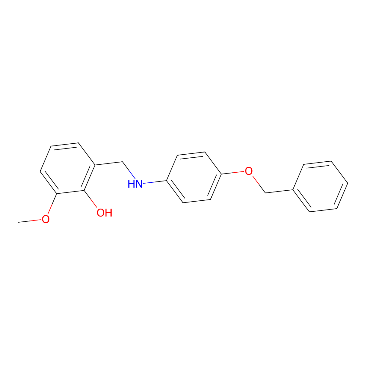 2-({[4-(Benzyloxy)phenyl]amino}methyl)-6-methoxyphenol molecular structure, CAS 1232777-76-2