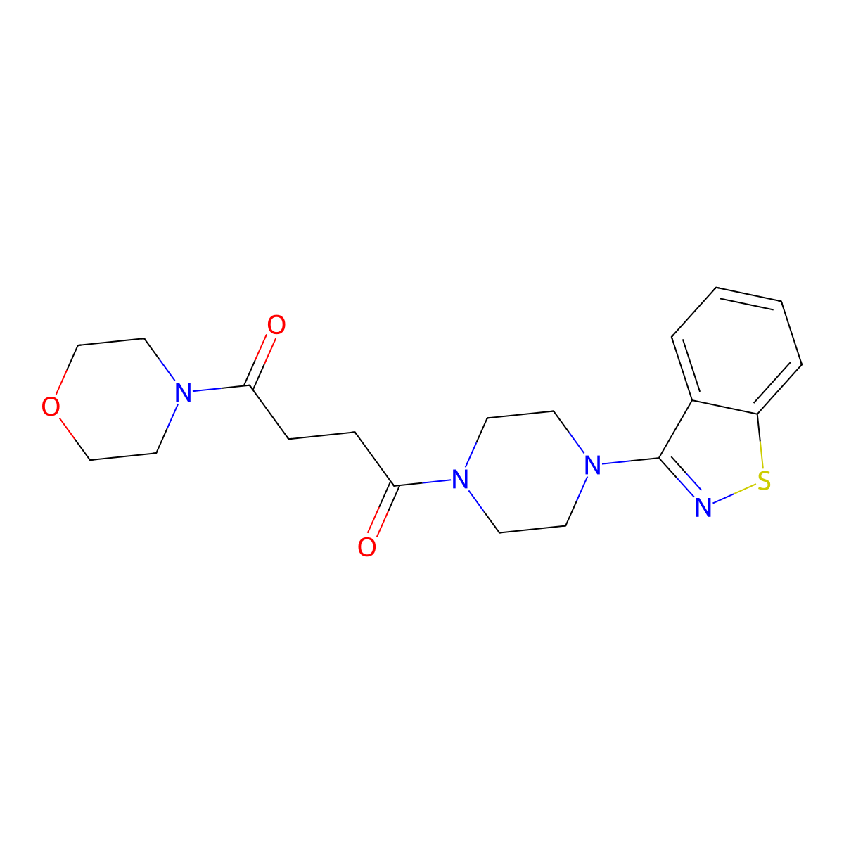 1-[4-(1,2-Benzothiazol-3-yl)piperazin-1-yl]-4-(morpholin-4-yl)butane-1,4-dione molecular structure, CAS 1232778-12-9