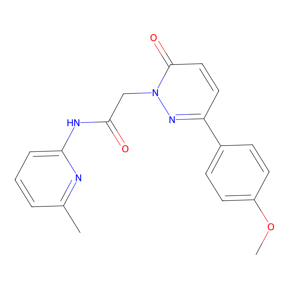 2-(3-(4-methoxyphenyl)-6-oxopyridazin-1(6H)-yl)-N-(6-methylpyridin-2-yl)acetamide molecular structure, CAS 1232778-47-0