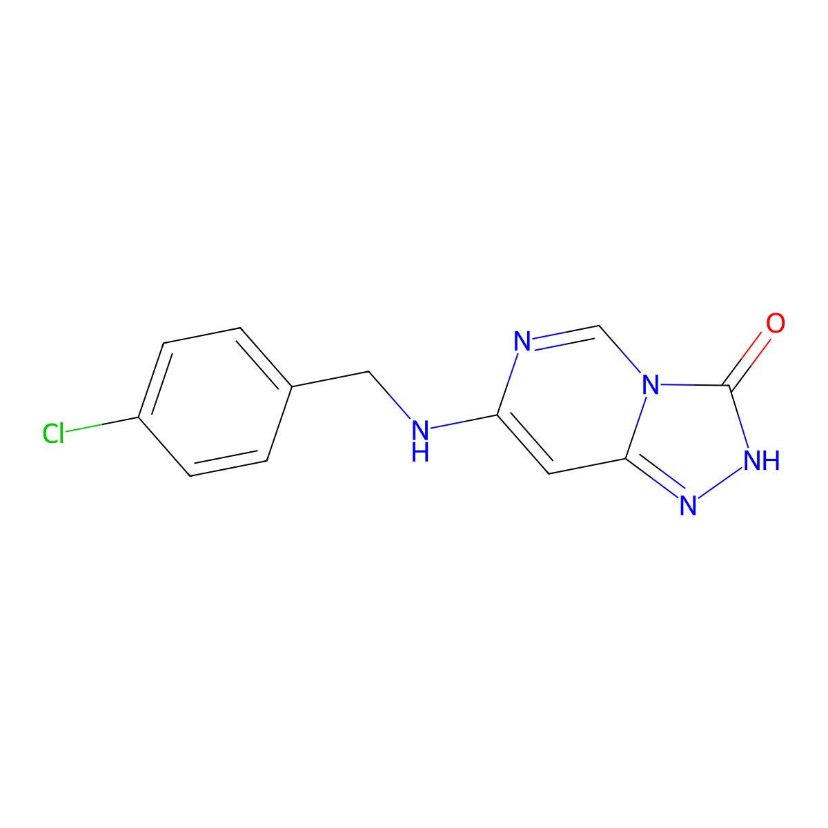 7-[(4-chlorobenzyl)amino][1,2,4]triazolo[4,3-c]pyrimidin-3(2H)-one molecular structure, CAS 1232778-58-3