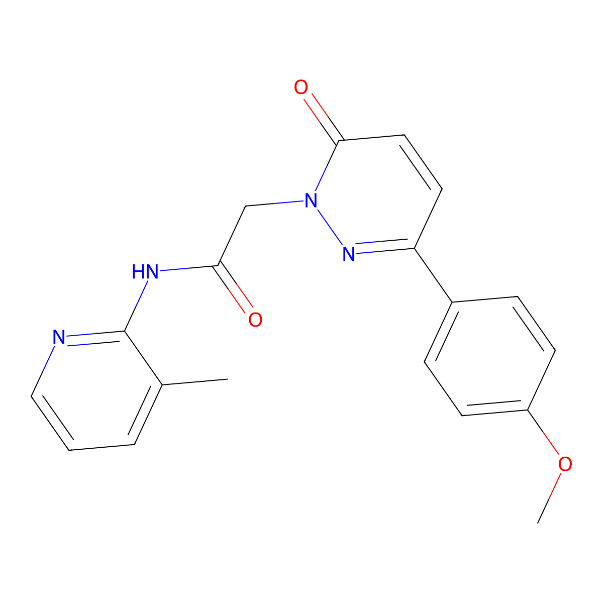 2-(3-(4-methoxyphenyl)-6-oxopyridazin-1(6H)-yl)-N-(3-methylpyridin-2-yl)acetamide molecular structure, CAS 1232779-00-8