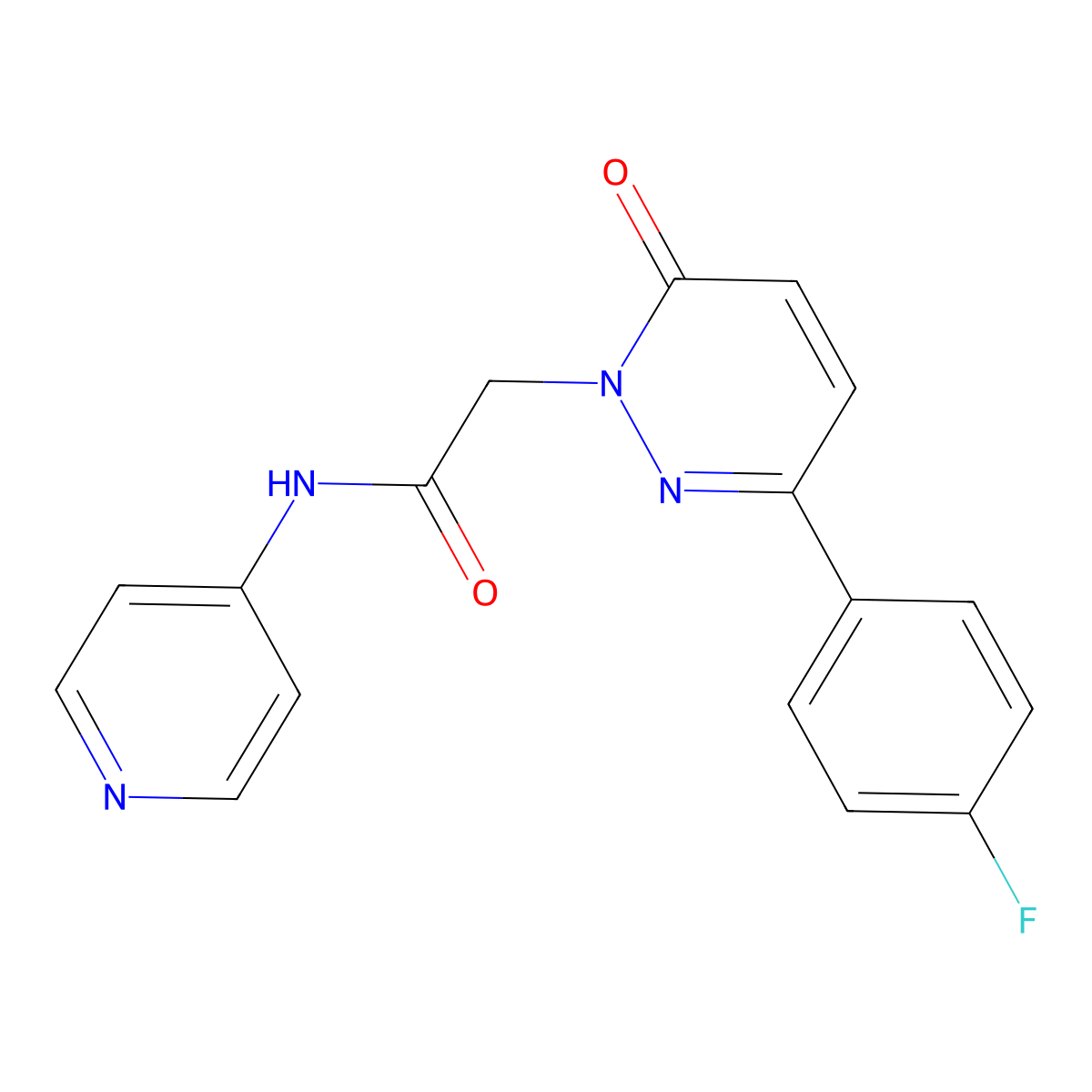 2-(3-(4-fluorophenyl)-6-oxopyridazin-1(6H)-yl)-N-(pyridin-4-yl)acetamide molecular structure, CAS 1232779-49-5
