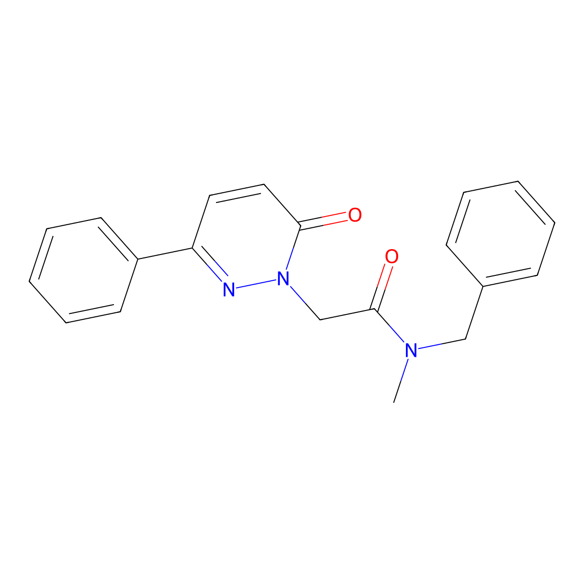 N-benzyl-N-methyl-2-(6-oxo-3-phenylpyridazin-1(6H)-yl)acetamide molecular structure, CAS 1232779-87-1