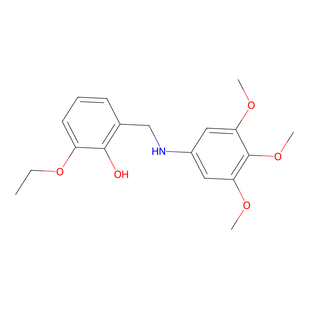 2-Ethoxy-6-{[(3,4,5-trimethoxyphenyl)amino]methyl}phenol molecular structure, CAS 1232779-94-0