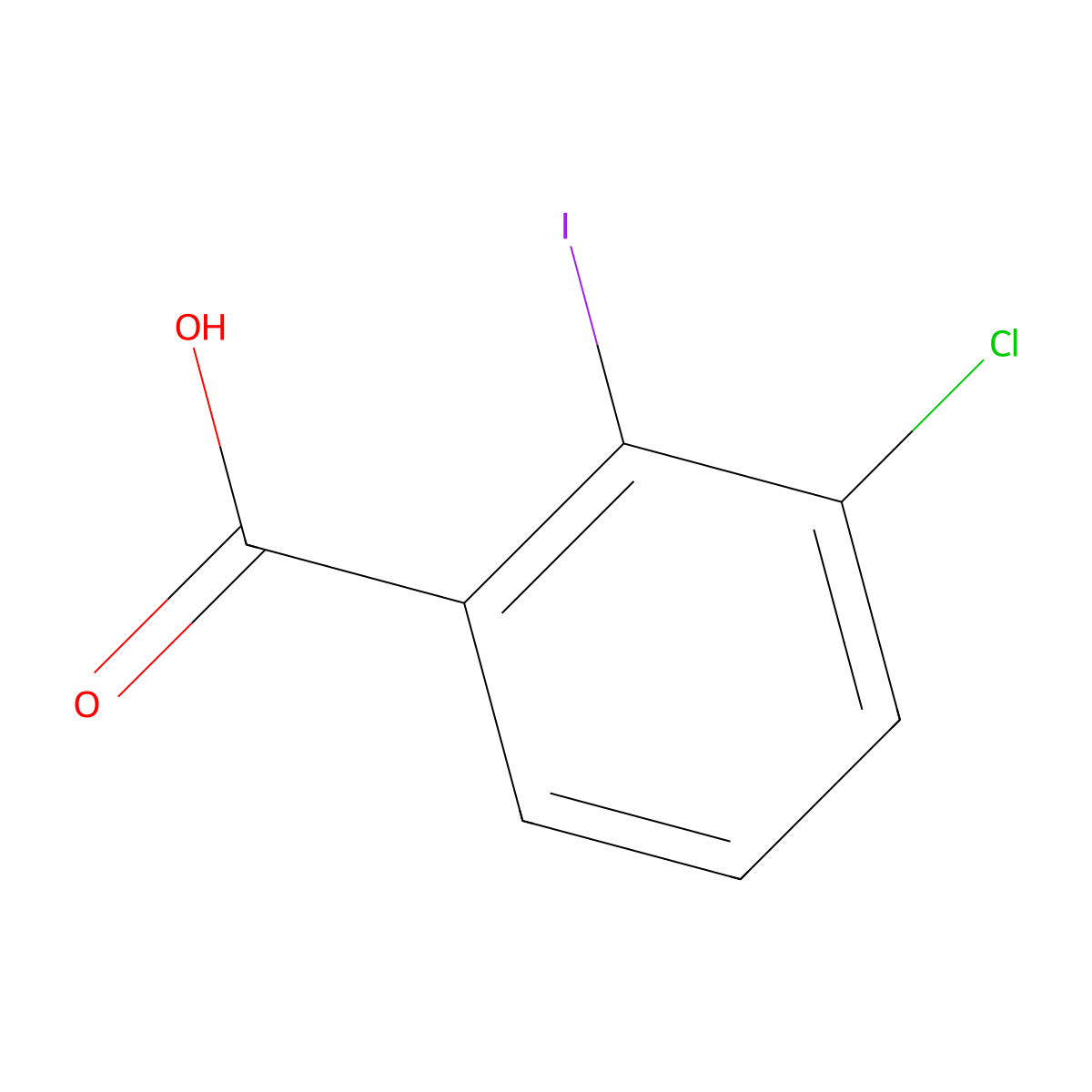 3-Chloro-2-iodobenzoic acid molecular structure, CAS 123278-03-5
