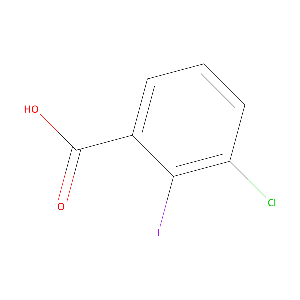 3-Chloro-2-iodobenzoic acid molecular structure, CAS 123278-03-5