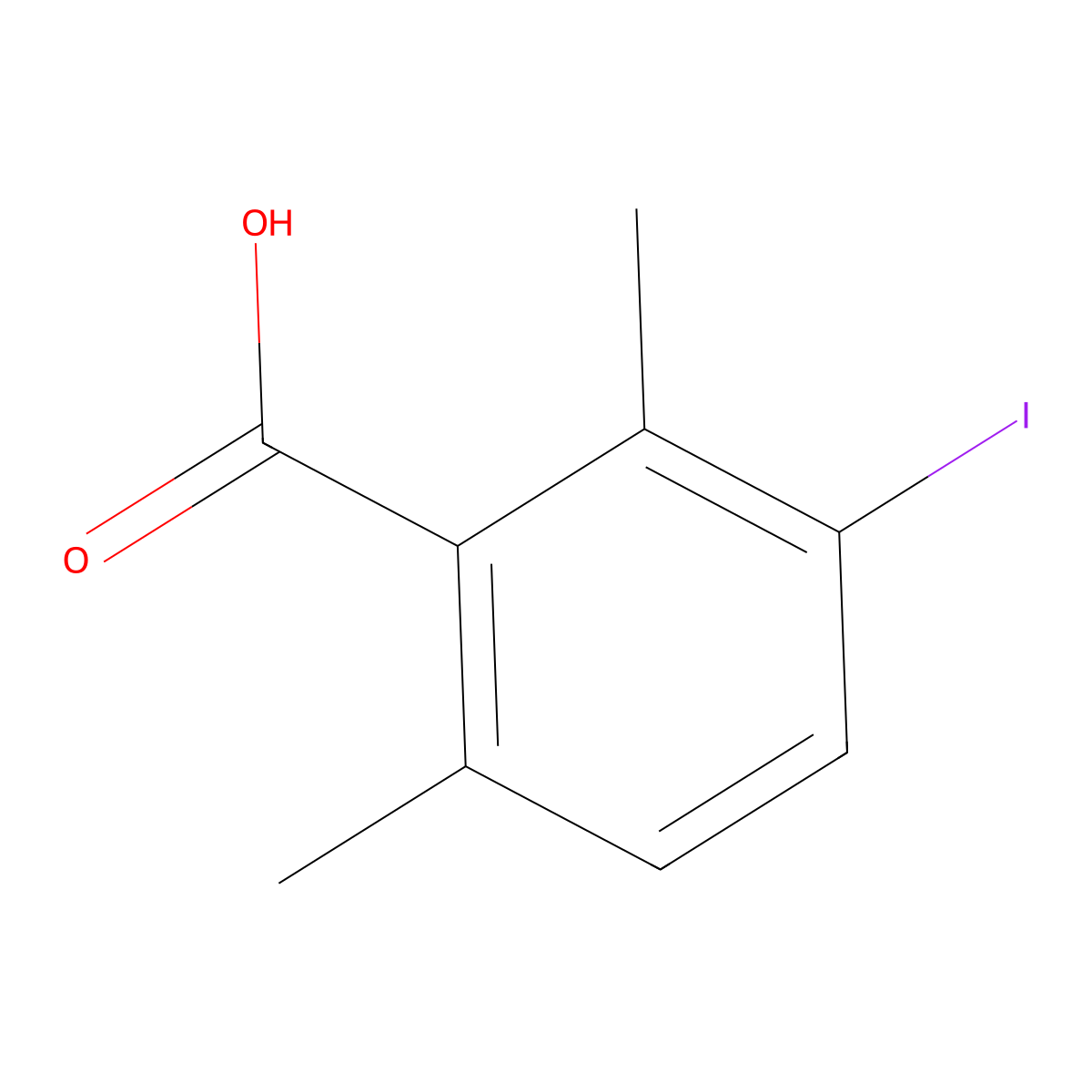 3-iodo-2,6-dimethylBenzoic acid molecular structure, CAS 123278-08-0