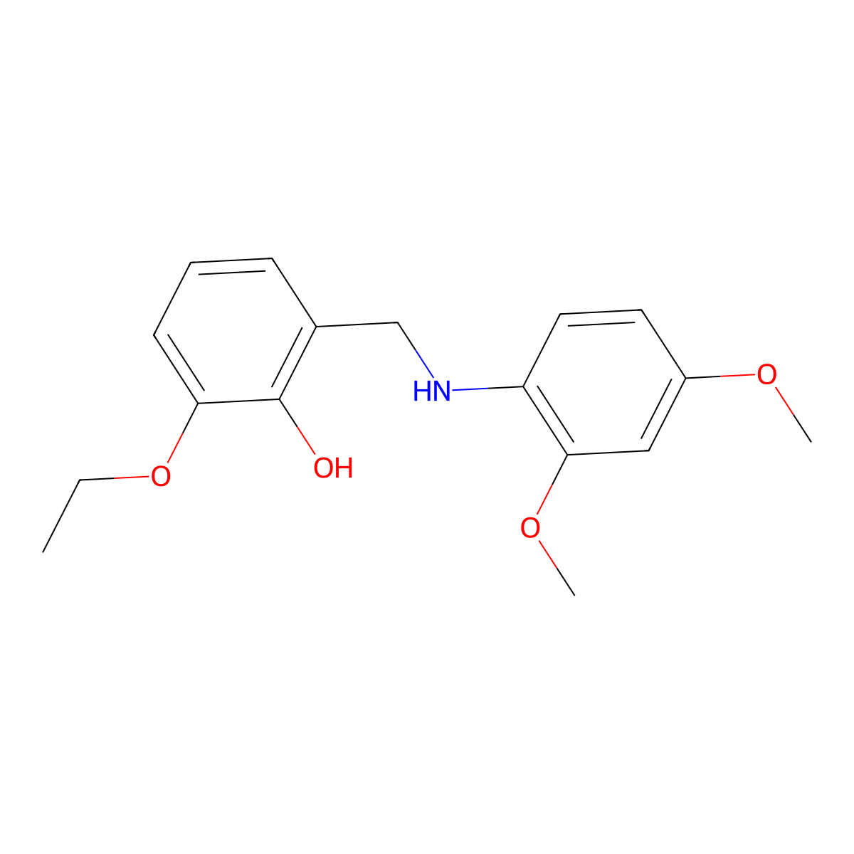 2-{[(2,4-Dimethoxyphenyl)amino]methyl}-6-ethoxyphenol molecular structure, CAS 1232780-11-8