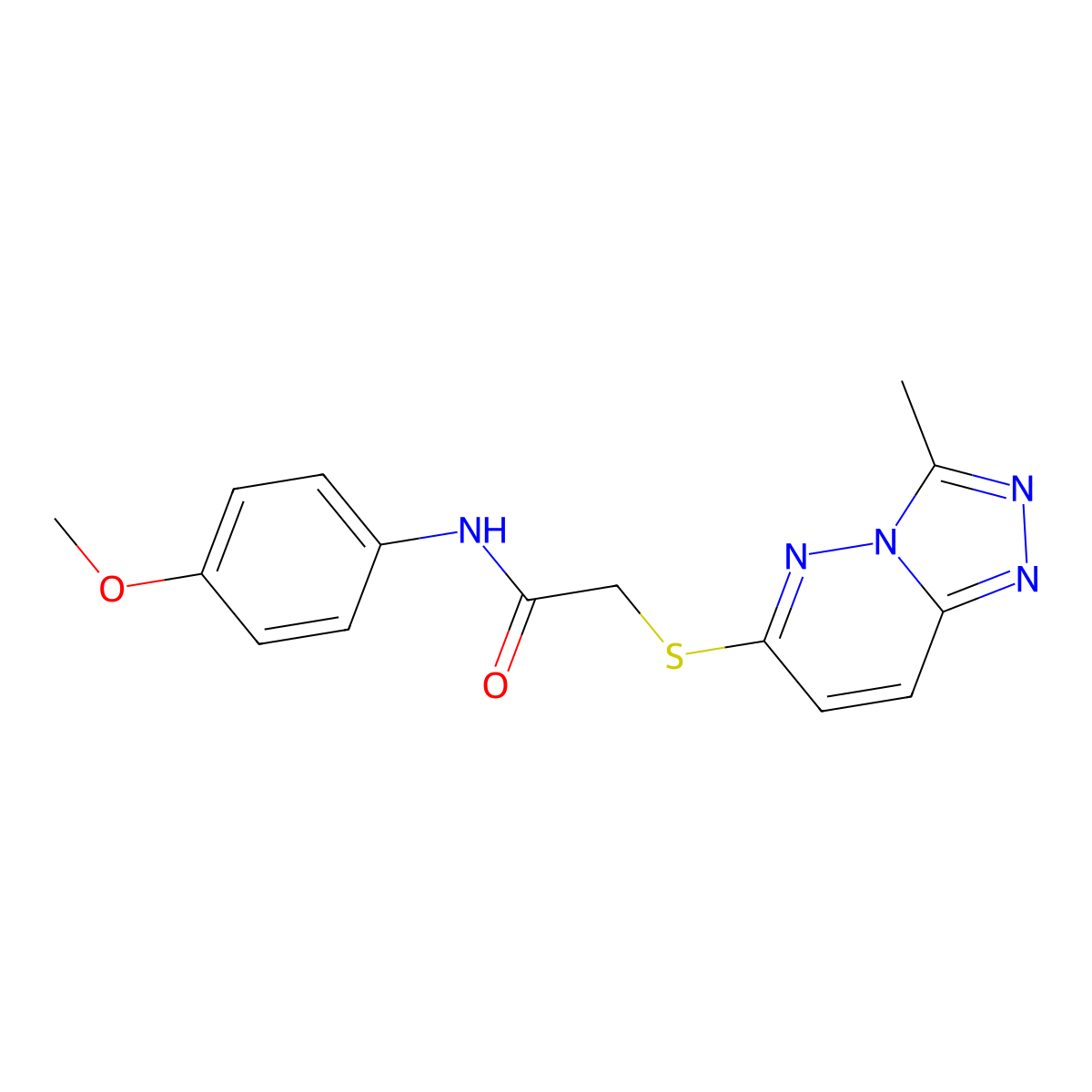 N-(4-methoxyphenyl)-2-[(3-methyl[1,2,4]triazolo[4,3-b]pyridazin-6-yl)sulfanyl]acetamide molecular structure, CAS 1232781-02-0