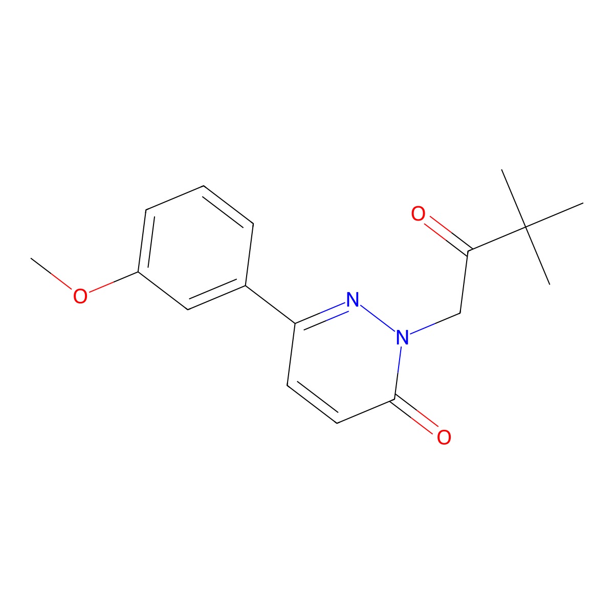 2-(3,3-dimethyl-2-oxobutyl)-6-(3-methoxyphenyl)pyridazin-3(2H)-one molecular structure, CAS 1232781-36-0