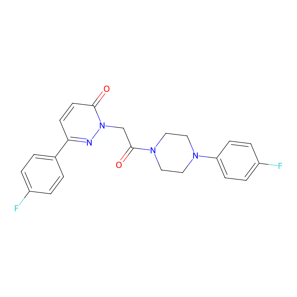 6-(4-fluorophenyl)-2-(2-(4-(4-fluorophenyl)piperazin-1-yl)-2-oxoethyl)pyridazin-3(2H)-one molecular structure, CAS 1232781-43-9