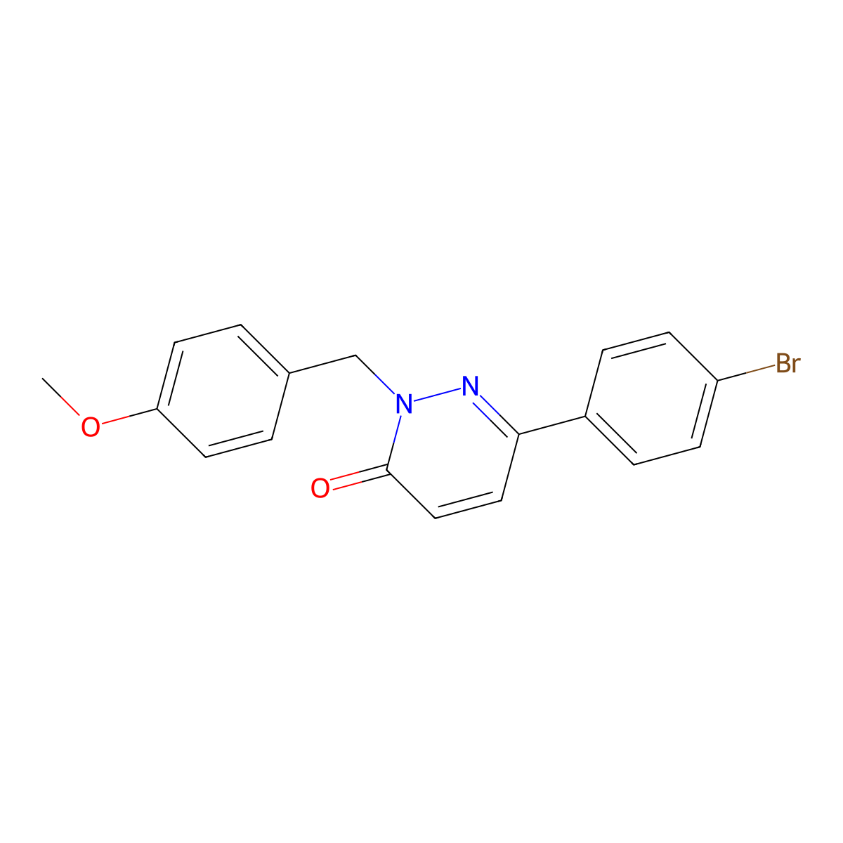 6-(4-bromophenyl)-2-(4-methoxybenzyl)pyridazin-3(2H)-one molecular structure, CAS 1232781-79-1