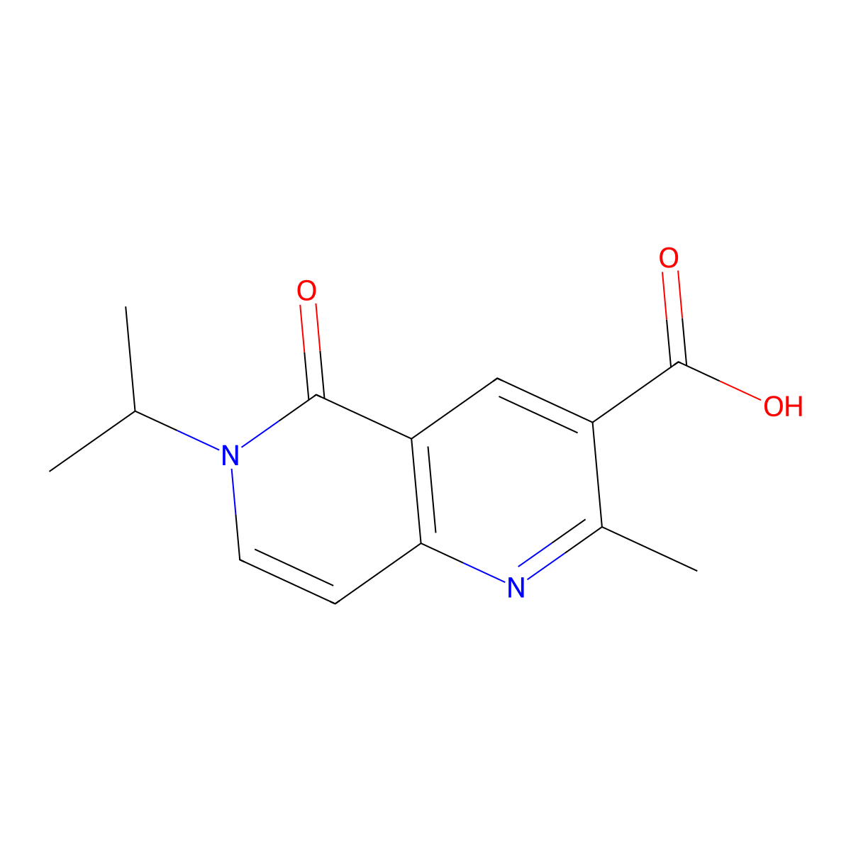 6-Isopropyl-2-methyl-5-oxo-5,6-dihydro-1,6-naphthyridine-3-carboxylic acid molecular structure, CAS 1232782-60-3