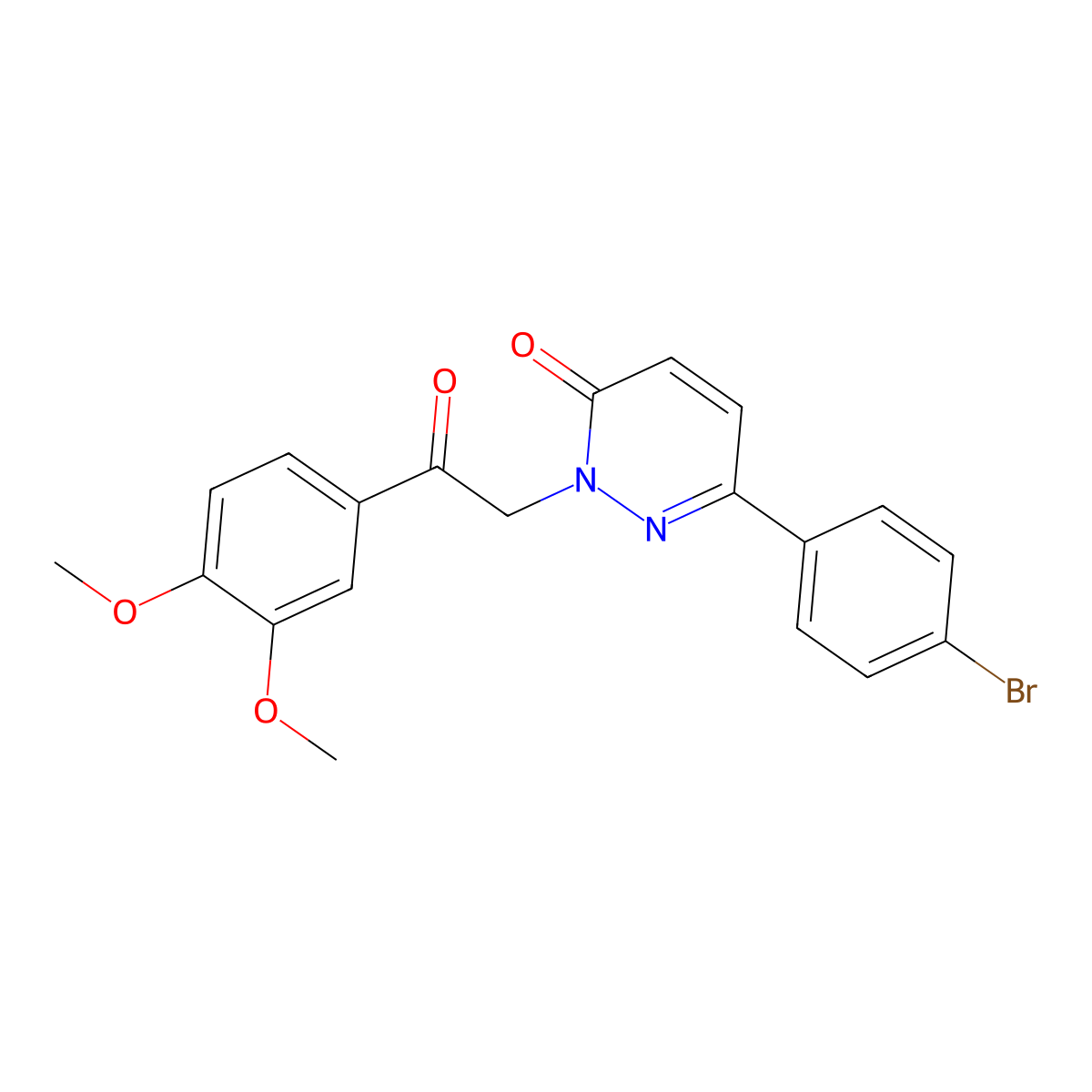6-(4-bromophenyl)-2-(2-(3,4-dimethoxyphenyl)-2-oxoethyl)pyridazin-3(2H)-one molecular structure, CAS 1232782-63-6