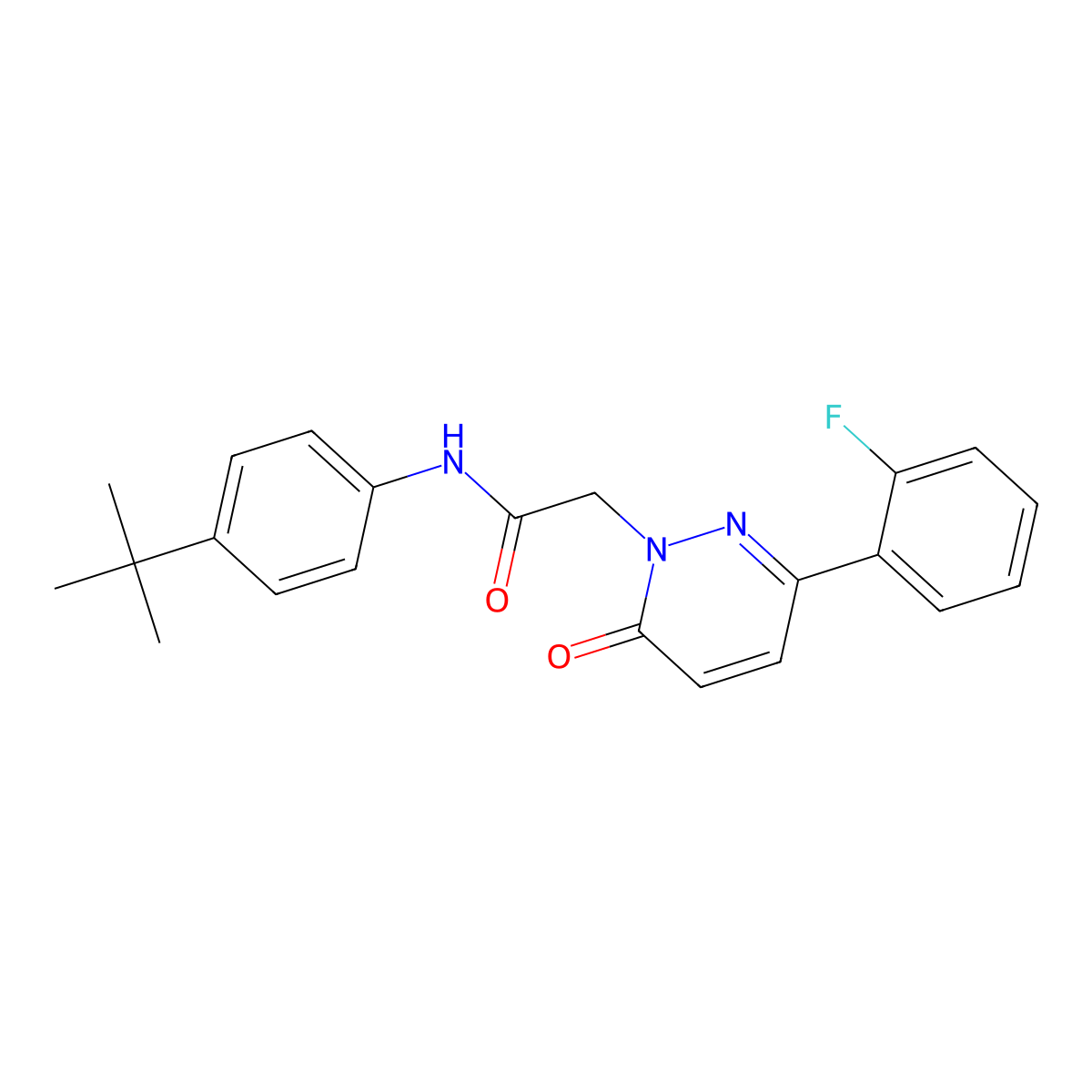 N-(4-tert-butylphenyl)-2-[3-(2-fluorophenyl)-6-oxopyridazin-1(6H)-yl]acetamide molecular structure, CAS 1232782-75-0