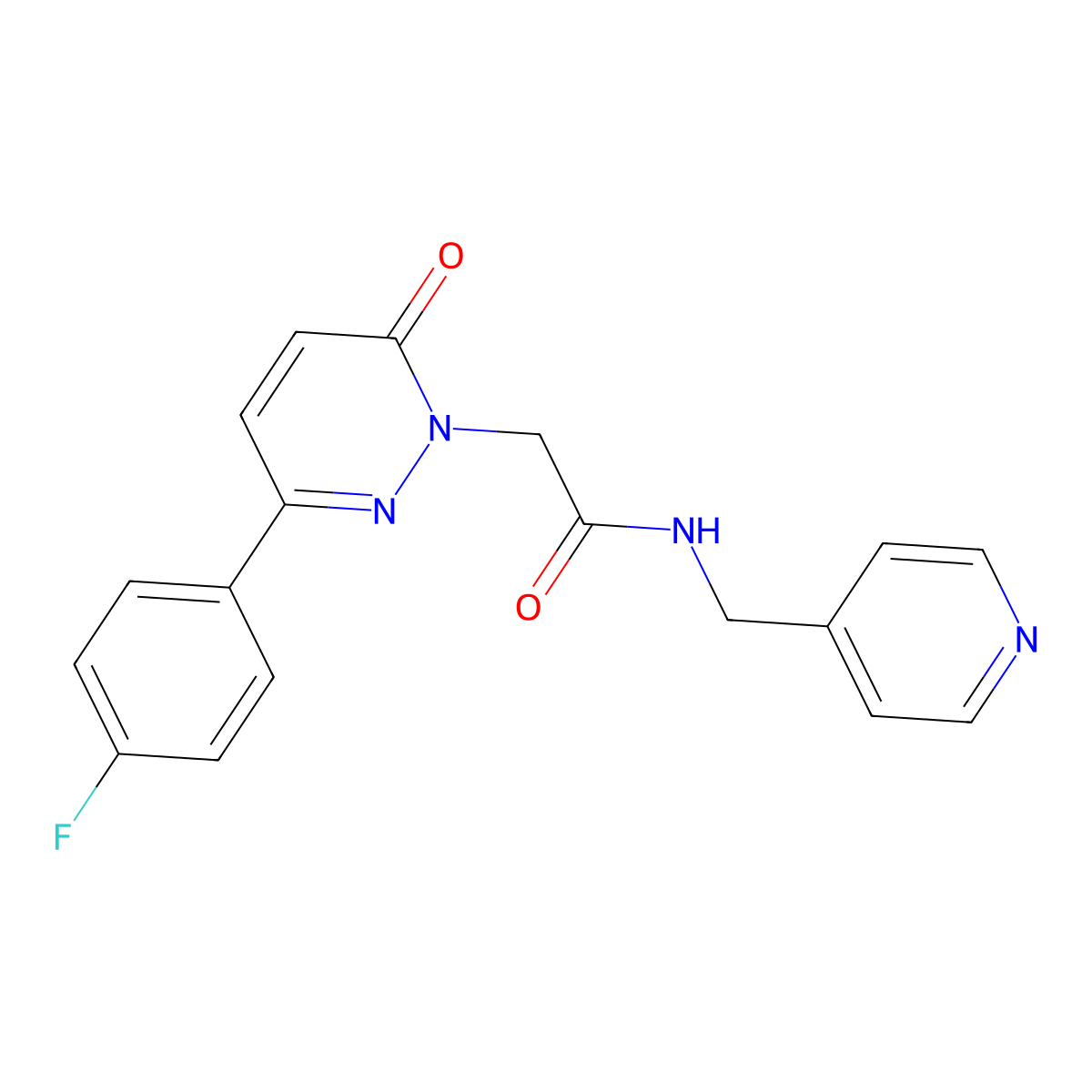 2-[3-(4-fluorophenyl)-6-oxo-1(6H)-pyridazinyl]-N-(4-pyridinylmethyl)acetamide molecular structure, CAS 1232782-79-4