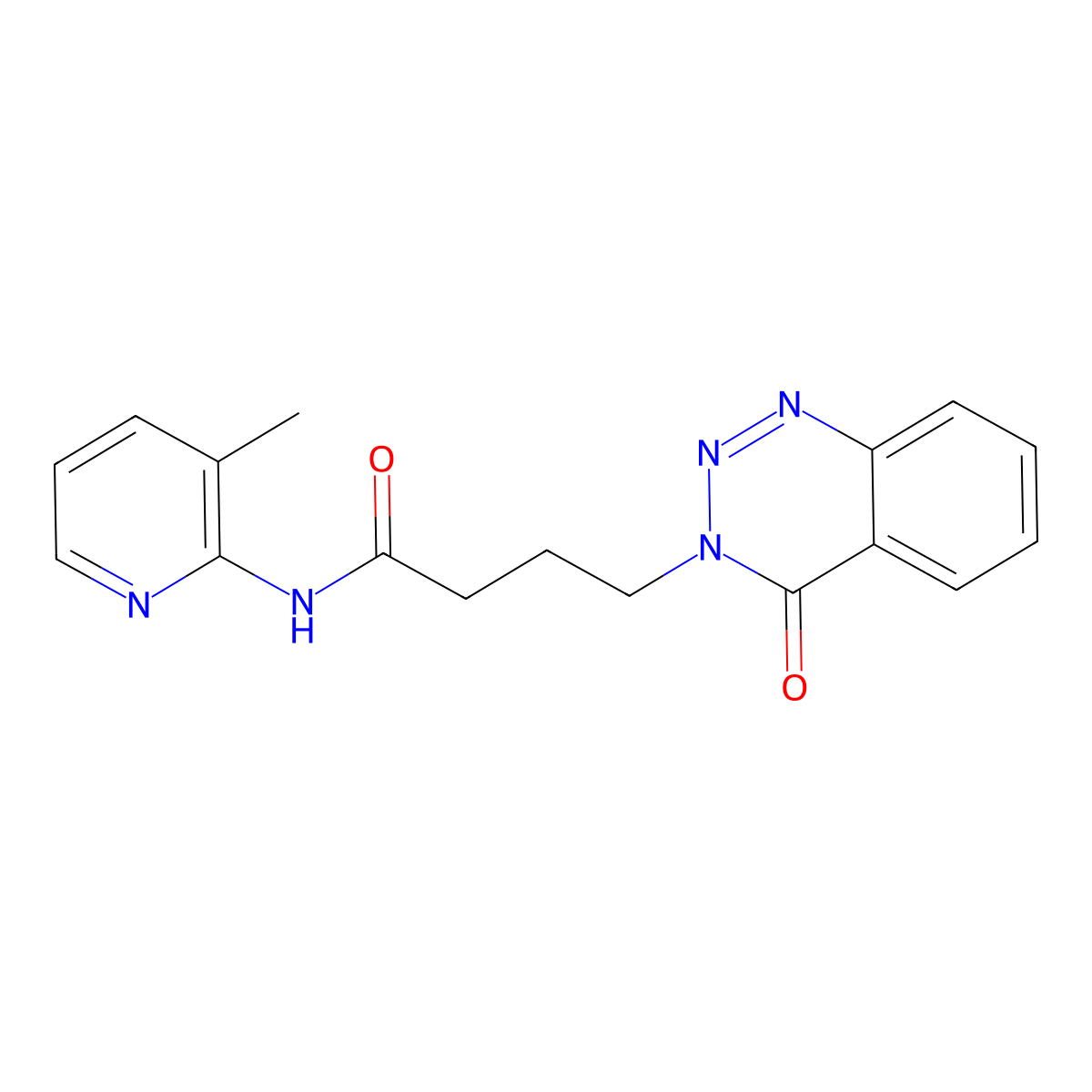 N-(3-methylpyridin-2-yl)-4-(4-oxo-1,2,3-benzotriazin-3(4H)-yl)butanamide molecular structure, CAS 1232784-09-6