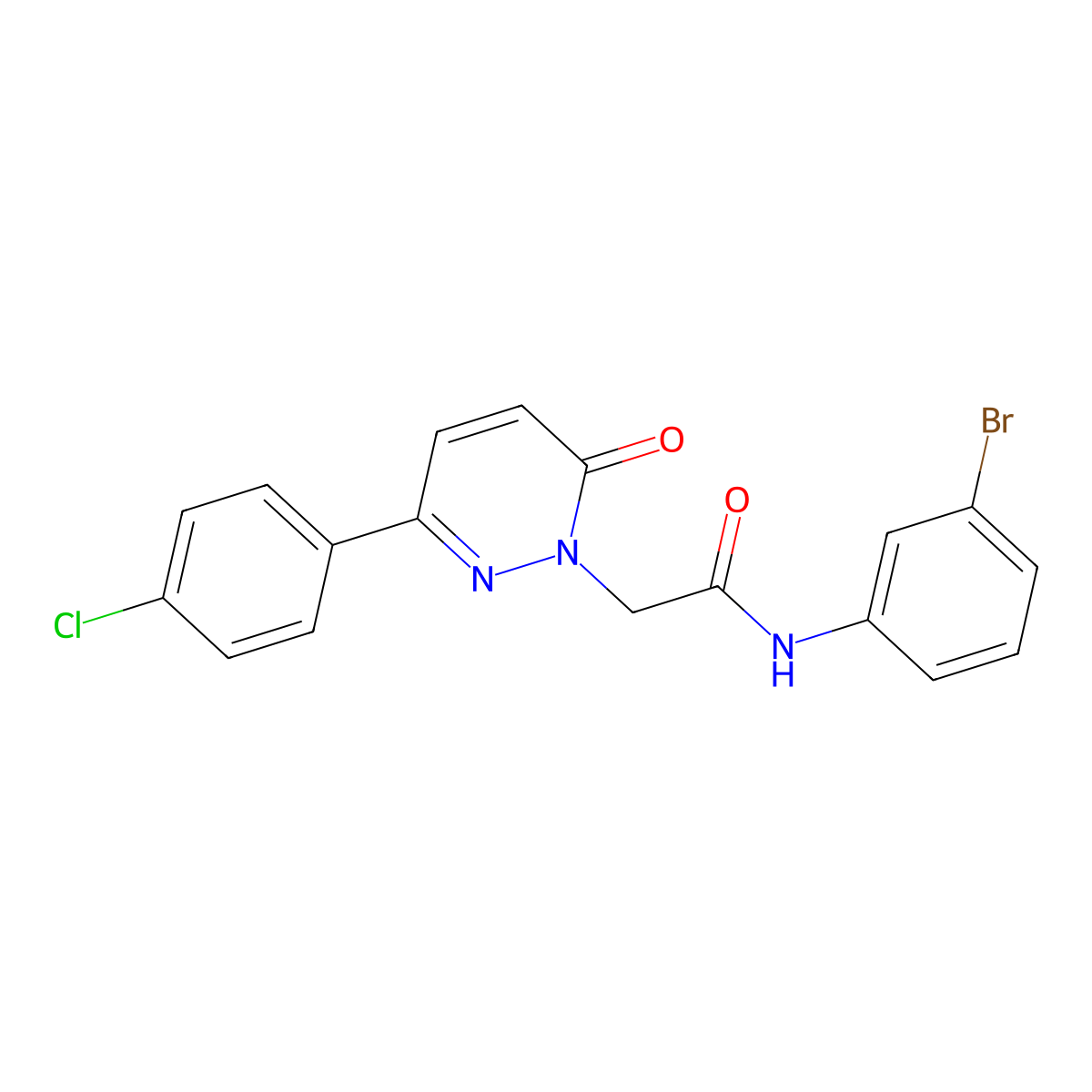 N-(3-bromophenyl)-2-(3-(4-chlorophenyl)-6-oxopyridazin-1(6H)-yl)acetamide molecular structure, CAS 1232784-13-2