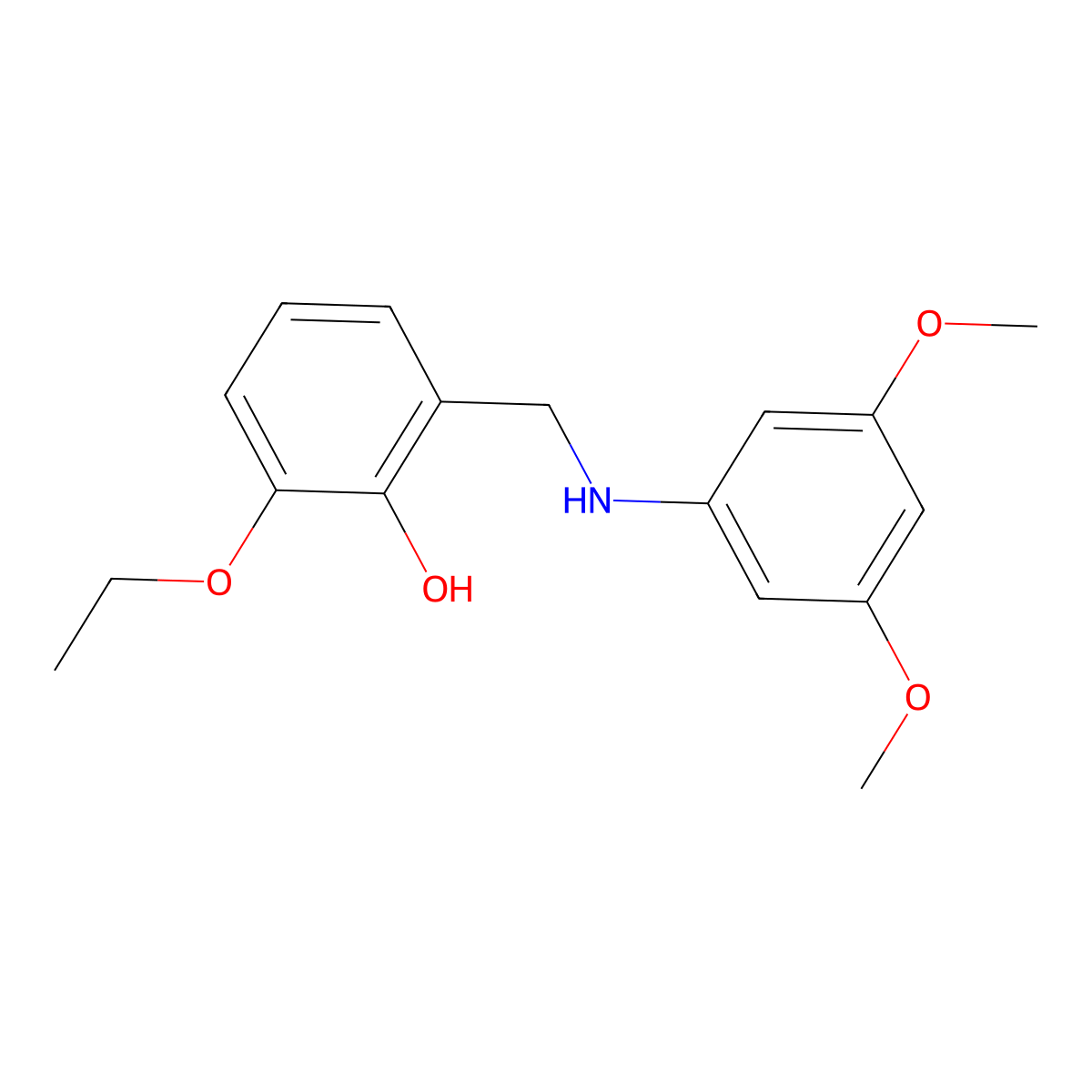 2-{[(3,5-Dimethoxyphenyl)amino]methyl}-6-ethoxyphenol molecular structure, CAS 1232784-62-1