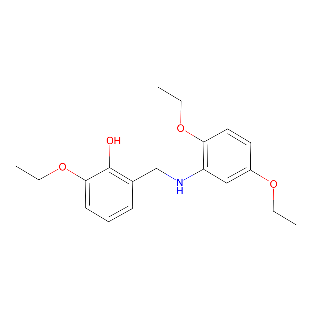 2-{[(2,5-Diethoxyphenyl)amino]methyl}-6-ethoxyphenol molecular structure, CAS 1232785-27-1