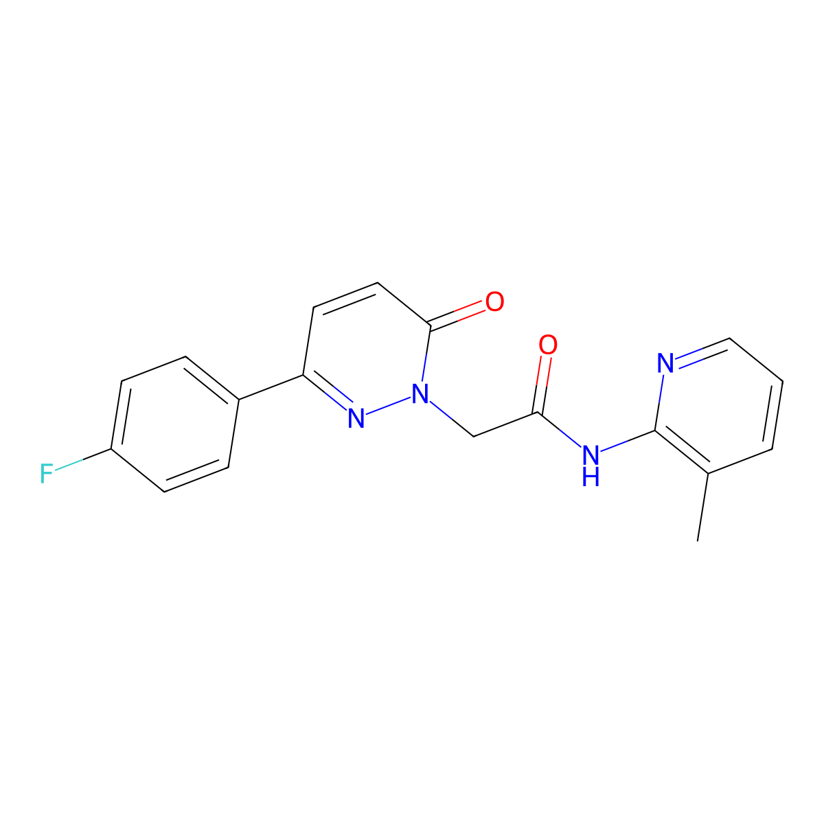 2-(3-(4-fluorophenyl)-6-oxopyridazin-1(6H)-yl)-N-(3-methylpyridin-2-yl)acetamide molecular structure, CAS 1232785-67-9