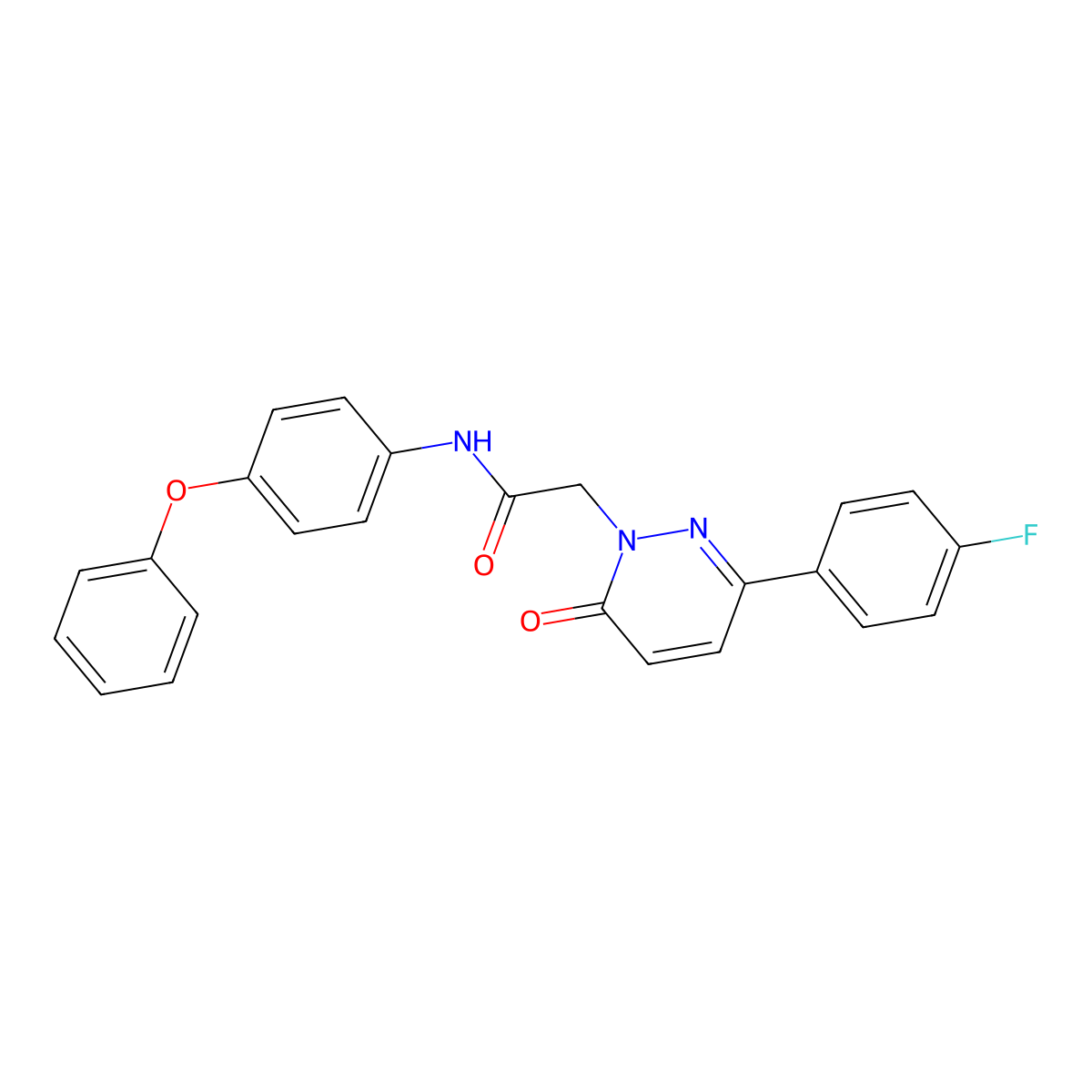 2-(3-(4-fluorophenyl)-6-oxopyridazin-1(6H)-yl)-N-(4-phenoxyphenyl)acetamide molecular structure, CAS 1232786-87-6