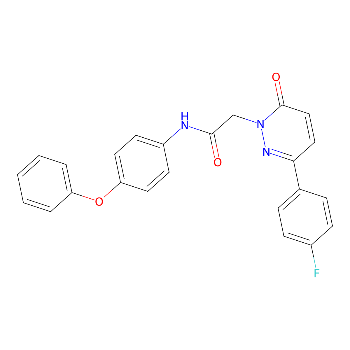 2-(3-(4-fluorophenyl)-6-oxopyridazin-1(6H)-yl)-N-(4-phenoxyphenyl)acetamide molecular structure, CAS 1232786-87-6