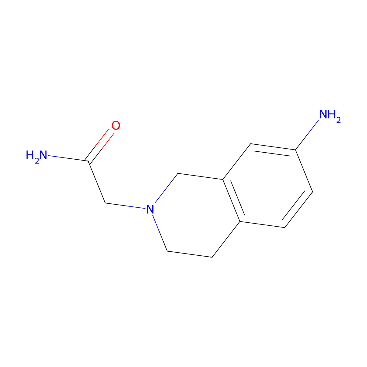 2-(7-Amino-1,2,3,4-tetrahydroisoquinolin-2-yl)acetamide molecular structure, CAS 1232787-18-6