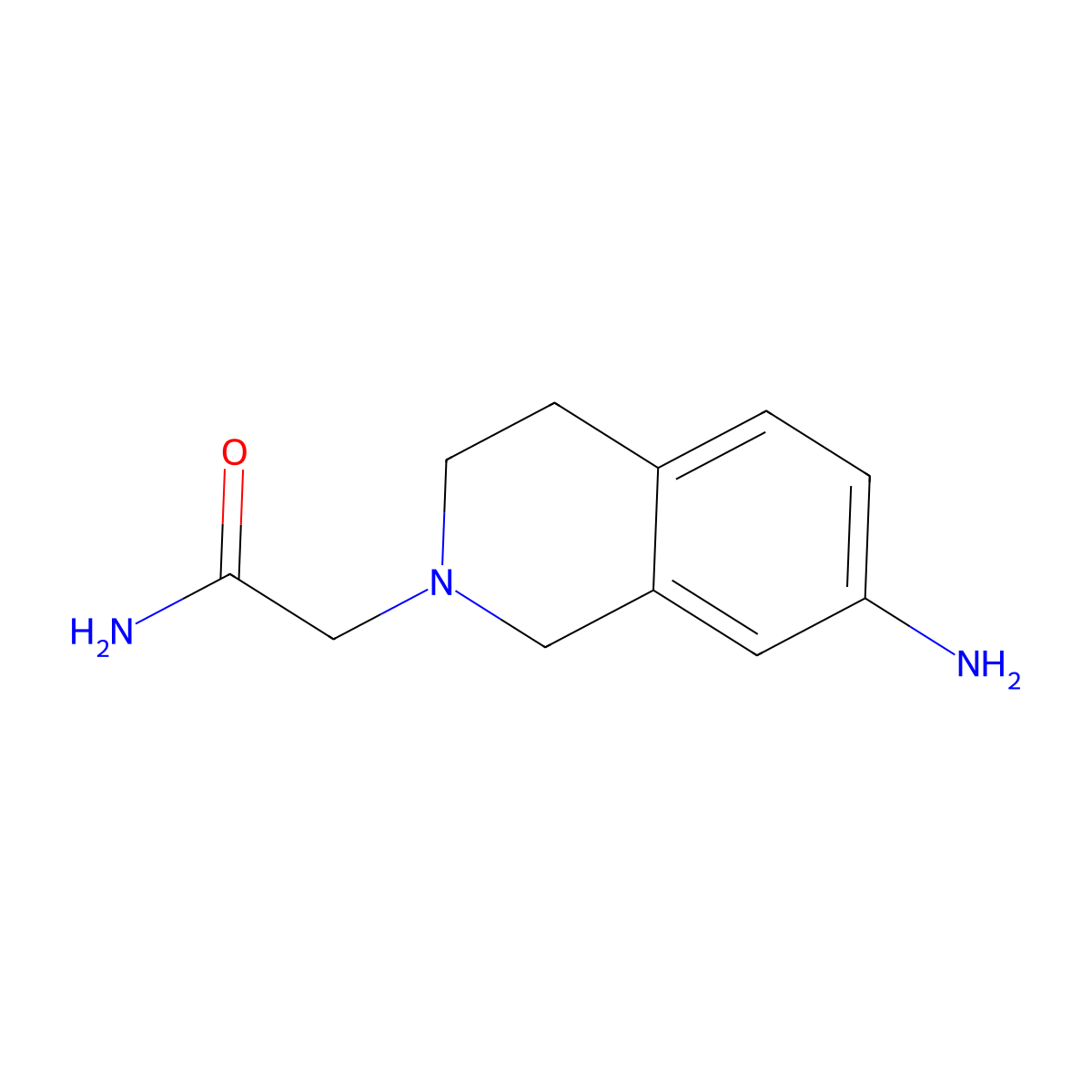 2-(7-Amino-1,2,3,4-tetrahydroisoquinolin-2-yl)acetamide molecular structure, CAS 1232787-18-6