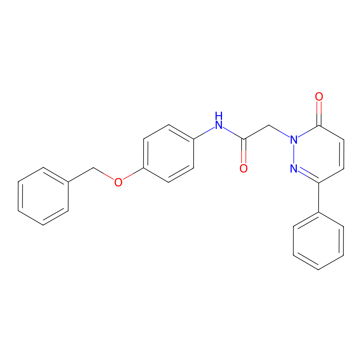 N-[4-(benzyloxy)phenyl]-2-(6-oxo-3-phenylpyridazin-1(6H)-yl)acetamide molecular structure, CAS 1232787-36-8