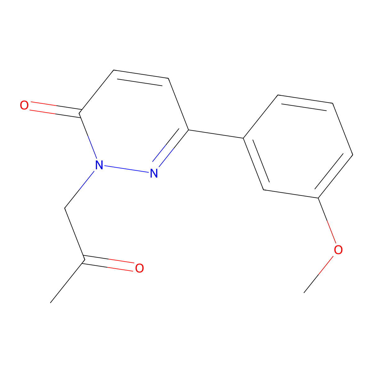 6-(3-methoxyphenyl)-2-(2-oxopropyl)pyridazin-3(2H)-one molecular structure, CAS 1232788-80-5