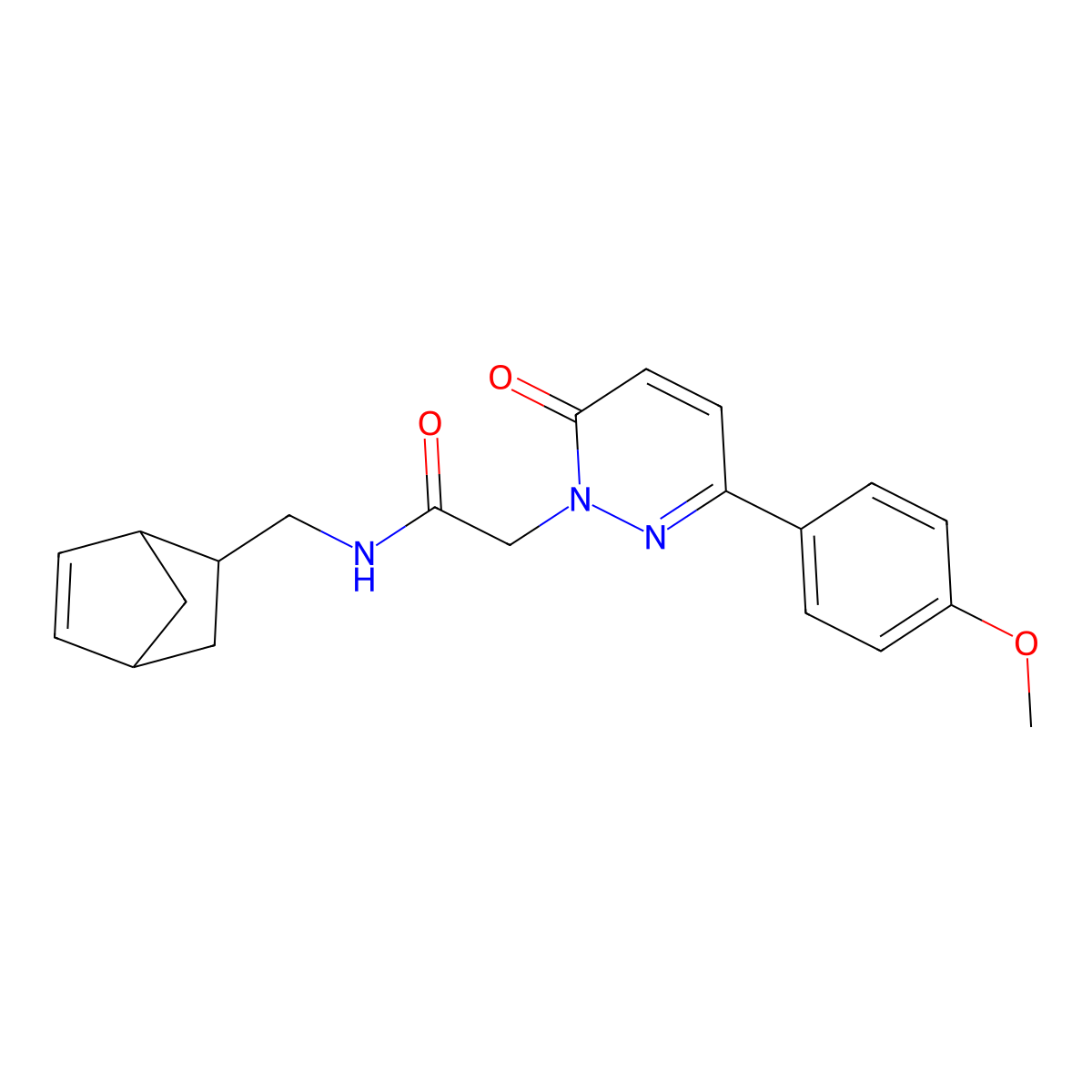 N-(bicyclo[2.2.1]hept-5-en-2-ylmethyl)-2-(3-(4-methoxyphenyl)-6-oxopyridazin-1(6H)-yl)acetamide molecular structure, CAS 1232789-04-6