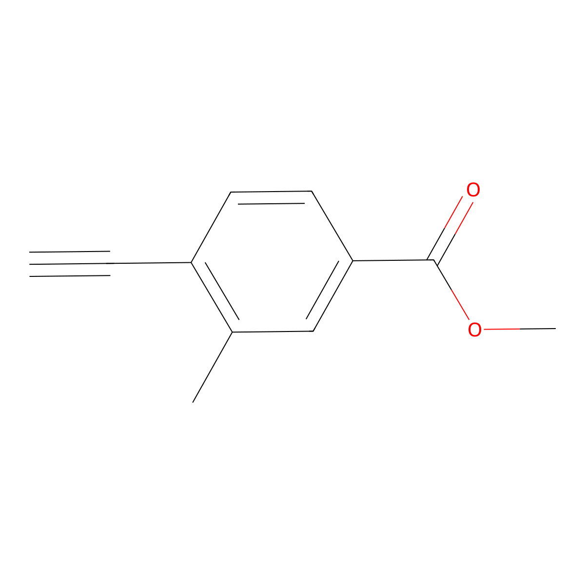 Methyl 4-ethynyl-3-methylbenzoate molecular structure, CAS 123279-38-9