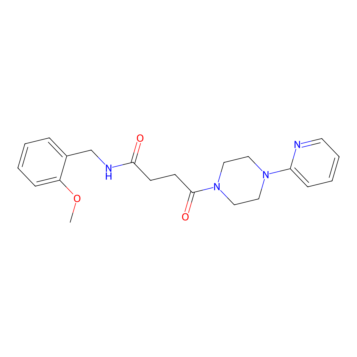 N-(2-methoxybenzyl)-4-oxo-4-(4-(pyridin-2-yl)piperazin-1-yl)butanamide molecular structure, CAS 1232790-22-5