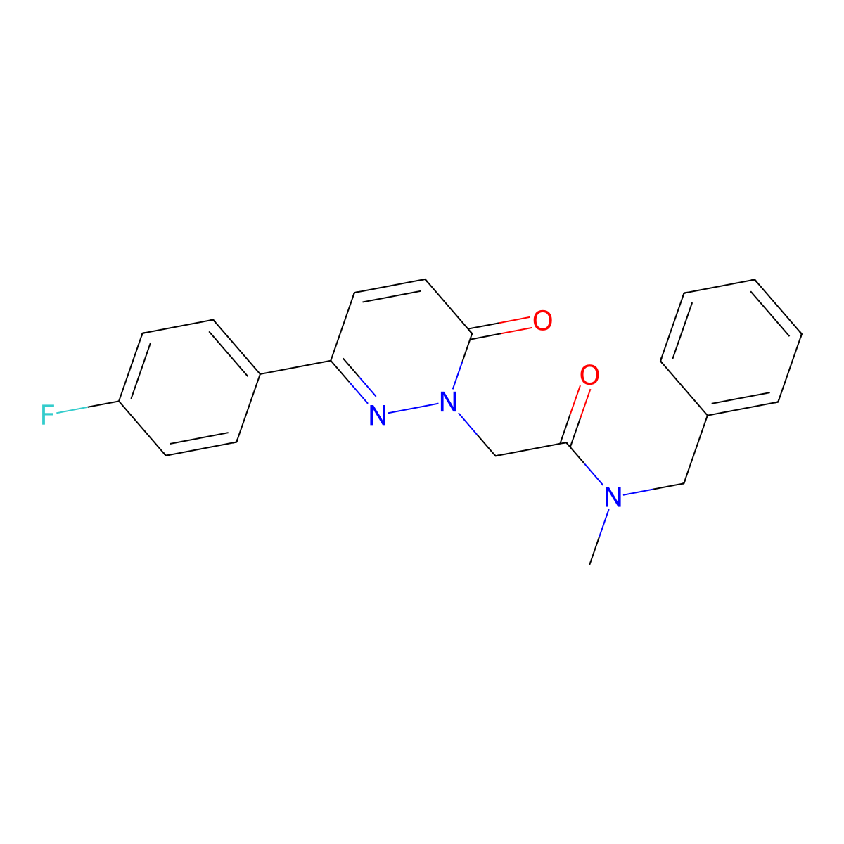 N-benzyl-2-(3-(4-fluorophenyl)-6-oxopyridazin-1(6H)-yl)-N-methylacetamide molecular structure, CAS 1232790-54-3