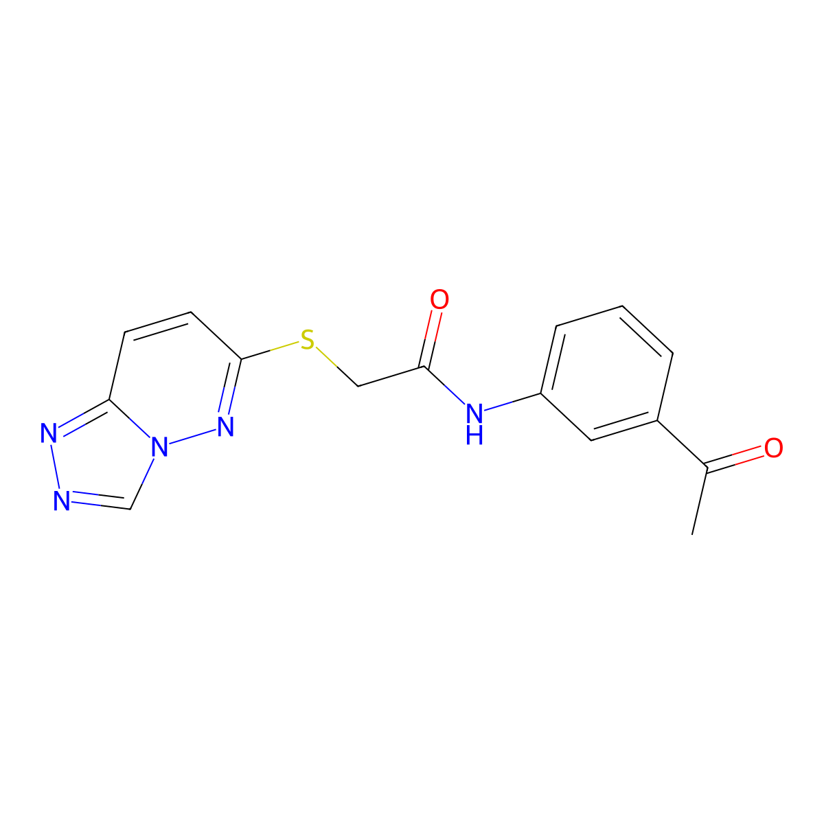 N-(3-acetylphenyl)-2-([1,2,4]triazolo[4,3-b]pyridazin-6-ylsulfanyl)acetamide molecular structure, CAS 1232790-55-4