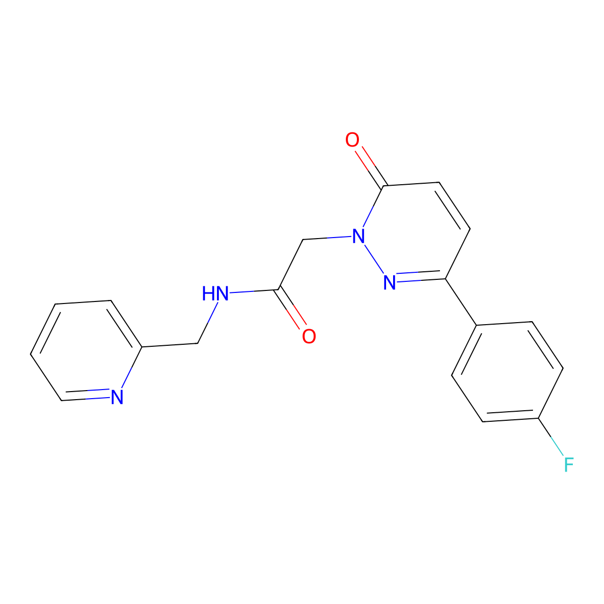 2-(3-(4-fluorophenyl)-6-oxopyridazin-1(6H)-yl)-N-(pyridin-2-ylmethyl)acetamide molecular structure, CAS 1232790-76-9