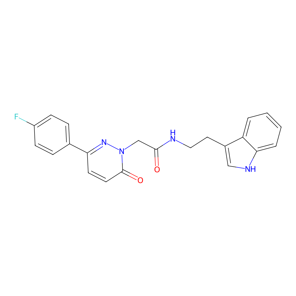 2-[3-(4-fluorophenyl)-6-oxo-1(6H)-pyridazinyl]-N-[2-(1H-indol-3-yl)ethyl]acetamide molecular structure, CAS 1232791-00-2