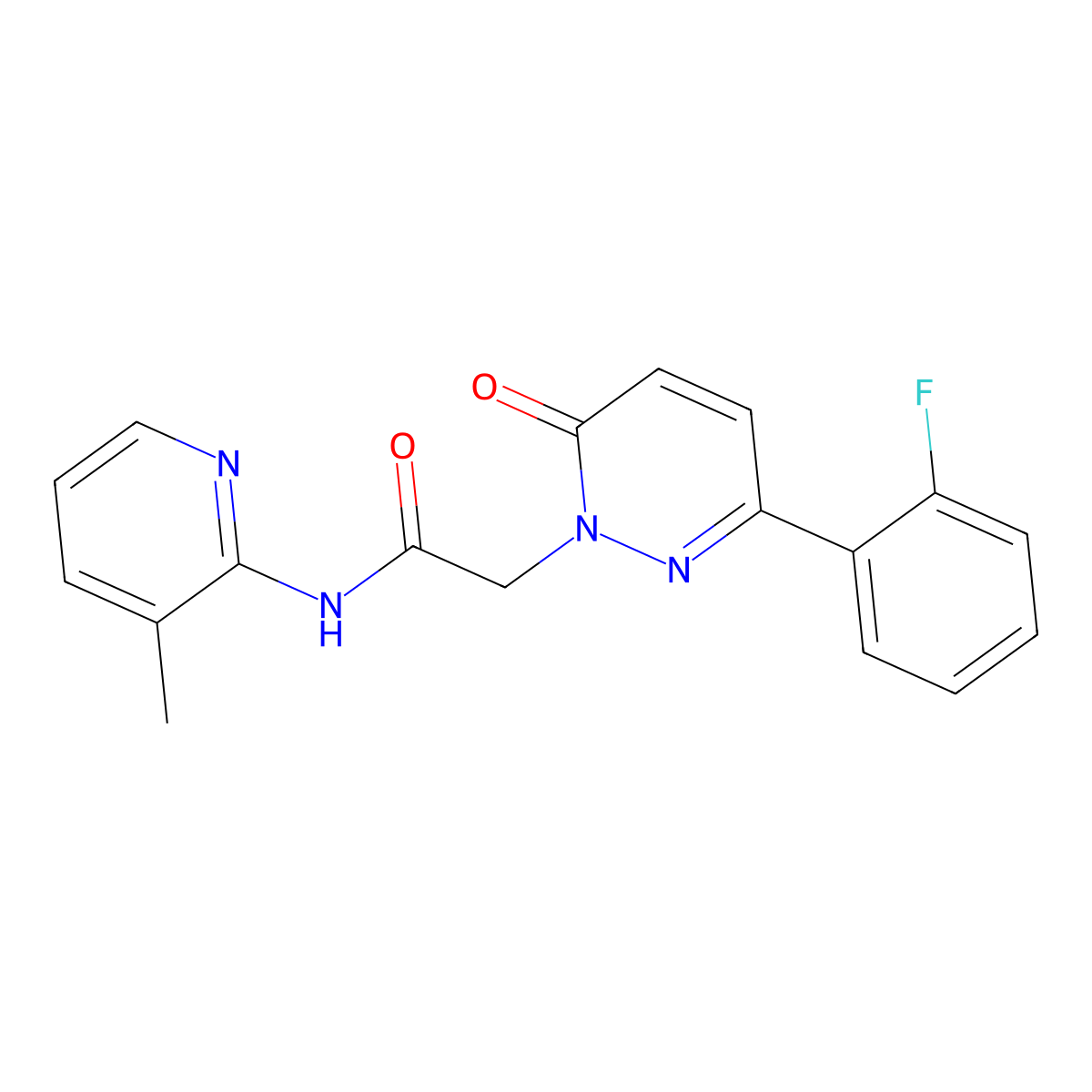 2-[3-(2-fluorophenyl)-6-oxopyridazin-1(6H)-yl]-N-(3-methylpyridin-2-yl)acetamide molecular structure, CAS 1232791-29-5