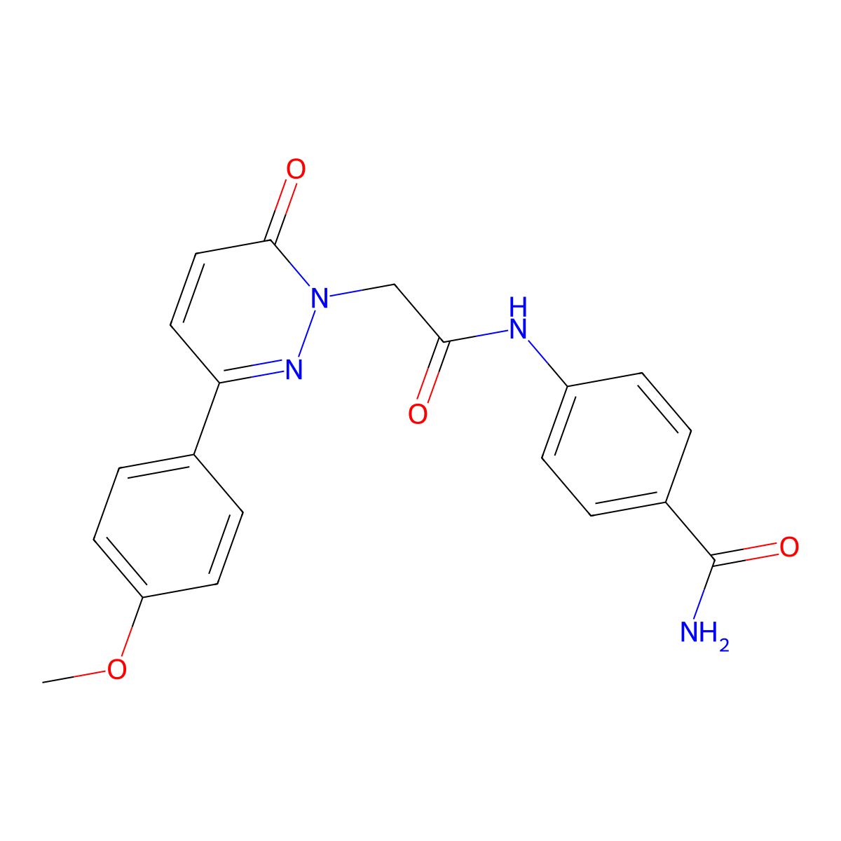 4-({[3-(4-methoxyphenyl)-6-oxopyridazin-1(6H)-yl]acetyl}amino)benzamide molecular structure, CAS 1232791-30-8