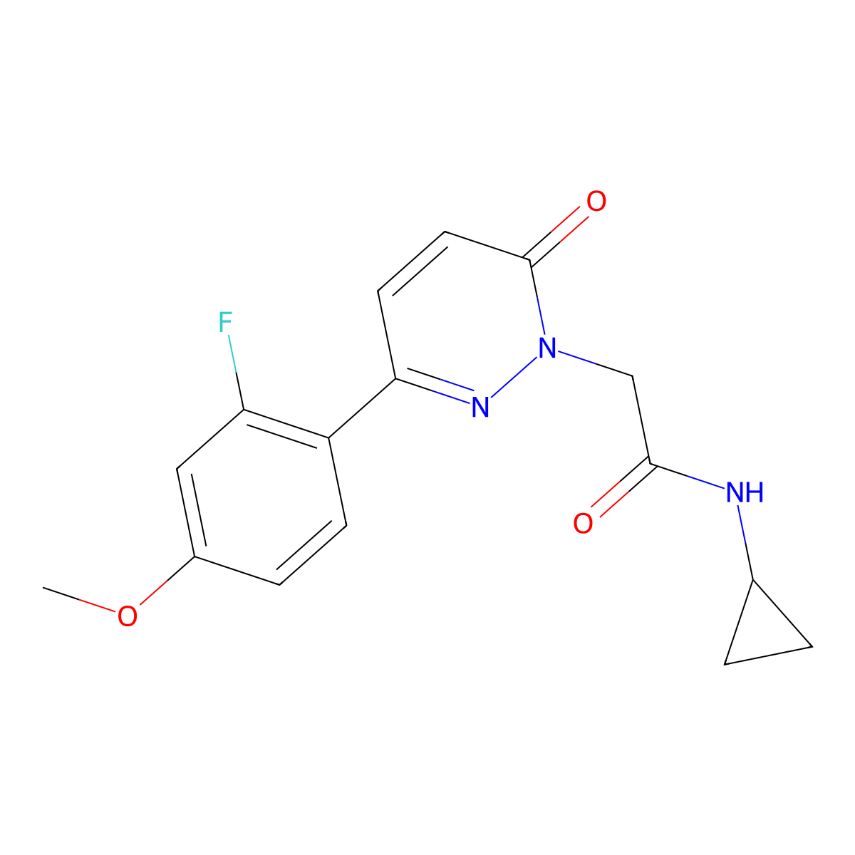 N-cyclopropyl-2-(3-(2-fluoro-4-methoxyphenyl)-6-oxopyridazin-1(6H)-yl)acetamide molecular structure, CAS 1232791-32-0