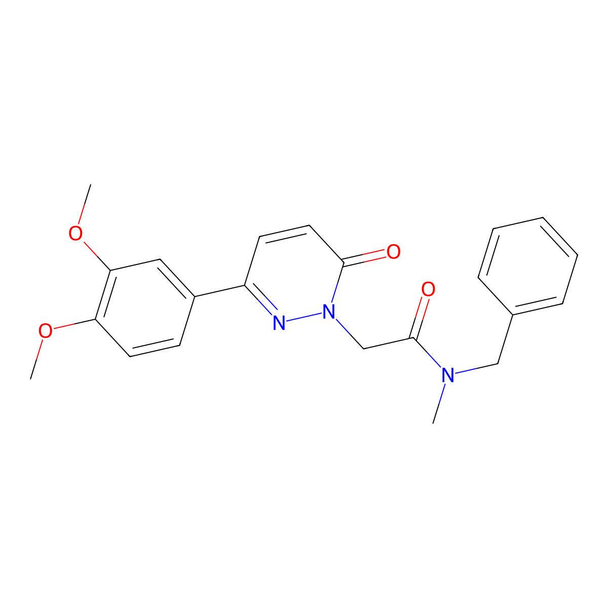 N-benzyl-2-(3-(3,4-dimethoxyphenyl)-6-oxopyridazin-1(6H)-yl)-N-methylacetamide molecular structure, CAS 1232791-33-1