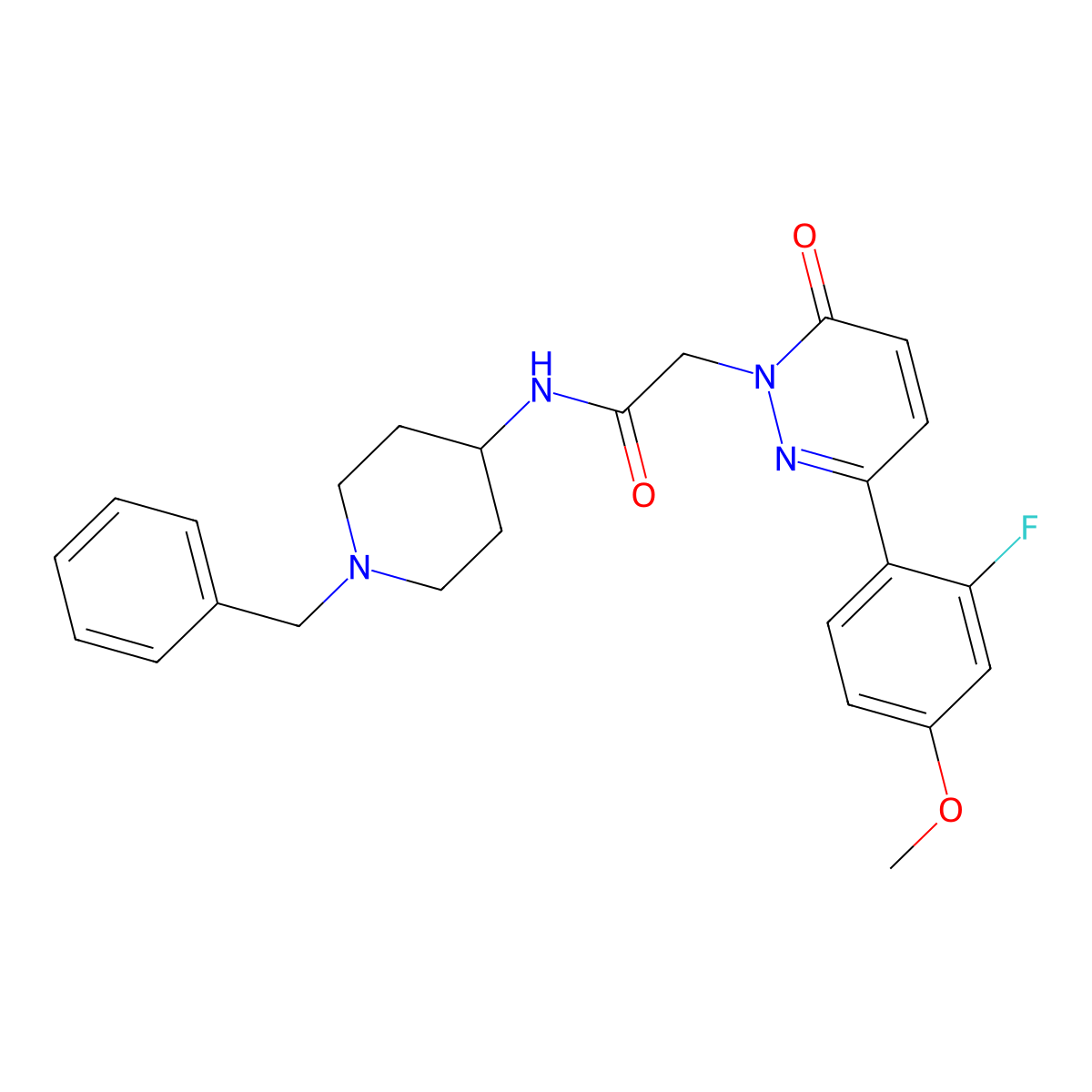 N-(1-benzylpiperidin-4-yl)-2-(3-(2-fluoro-4-methoxyphenyl)-6-oxopyridazin-1(6H)-yl)acetamide molecular structure, CAS 1232791-41-1