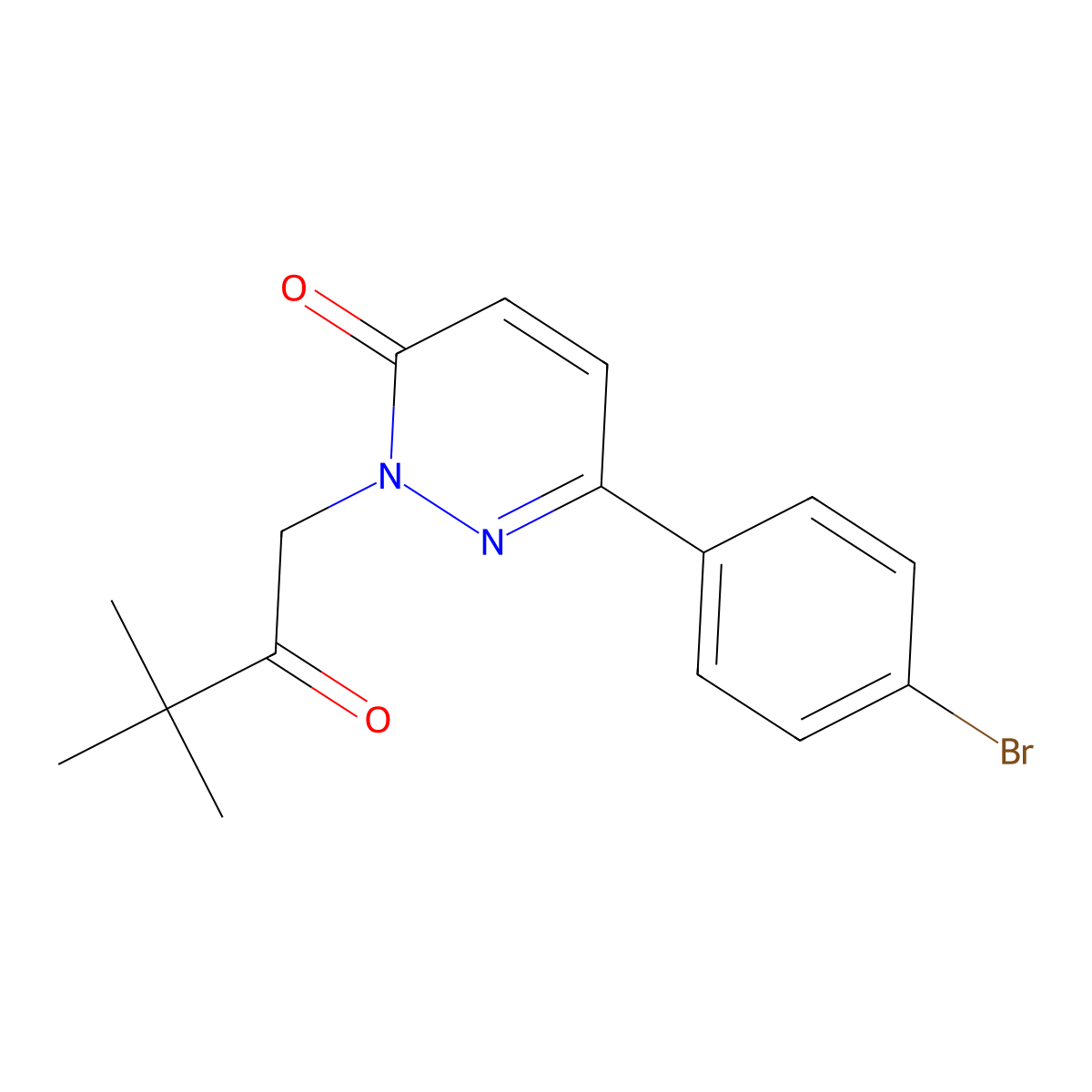 6-(4-bromophenyl)-2-(3,3-dimethyl-2-oxobutyl)pyridazin-3(2H)-one molecular structure, CAS 1232791-52-4