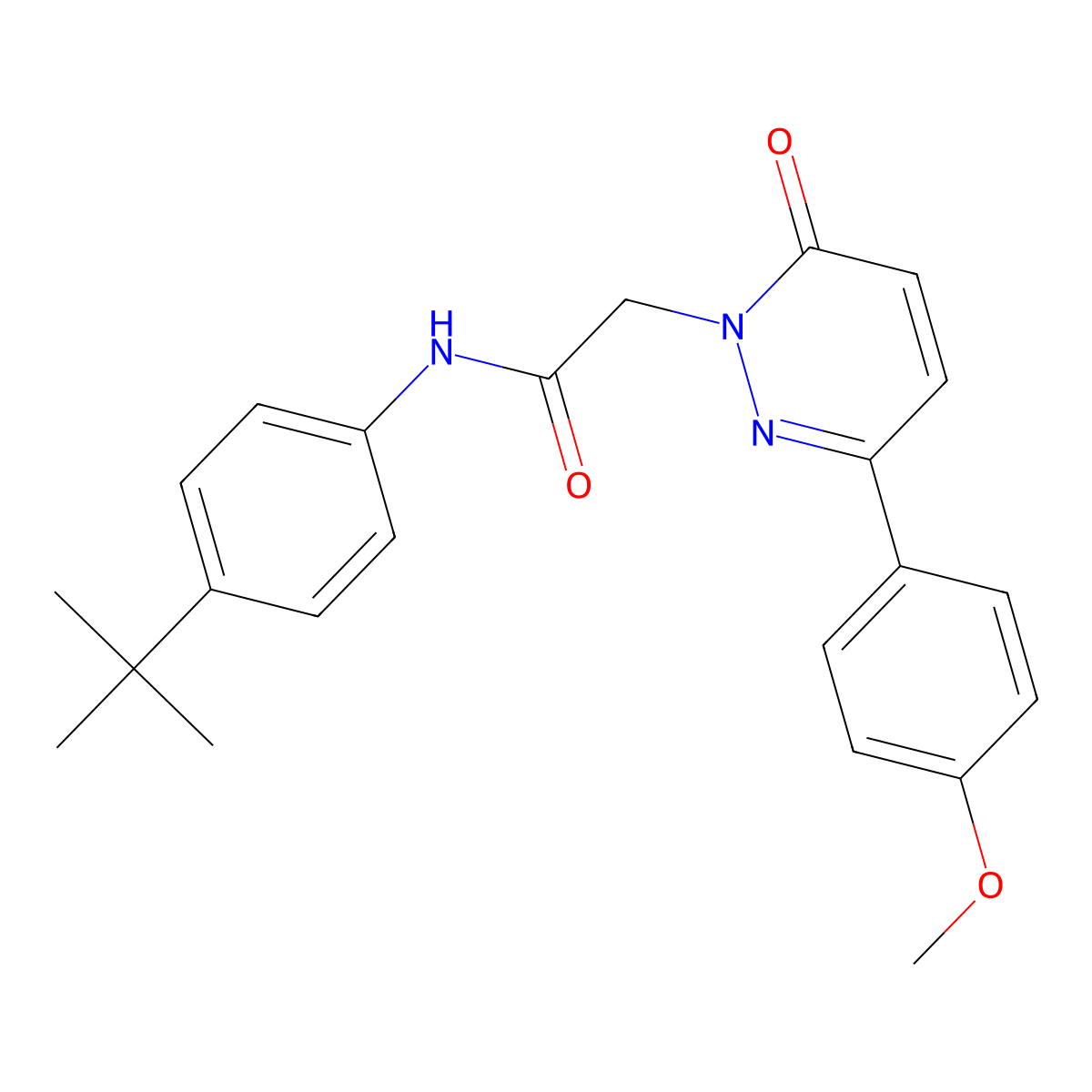 N-(4-tert-butylphenyl)-2-[3-(4-methoxyphenyl)-6-oxopyridazin-1(6H)-yl]acetamide molecular structure, CAS 1232791-75-1