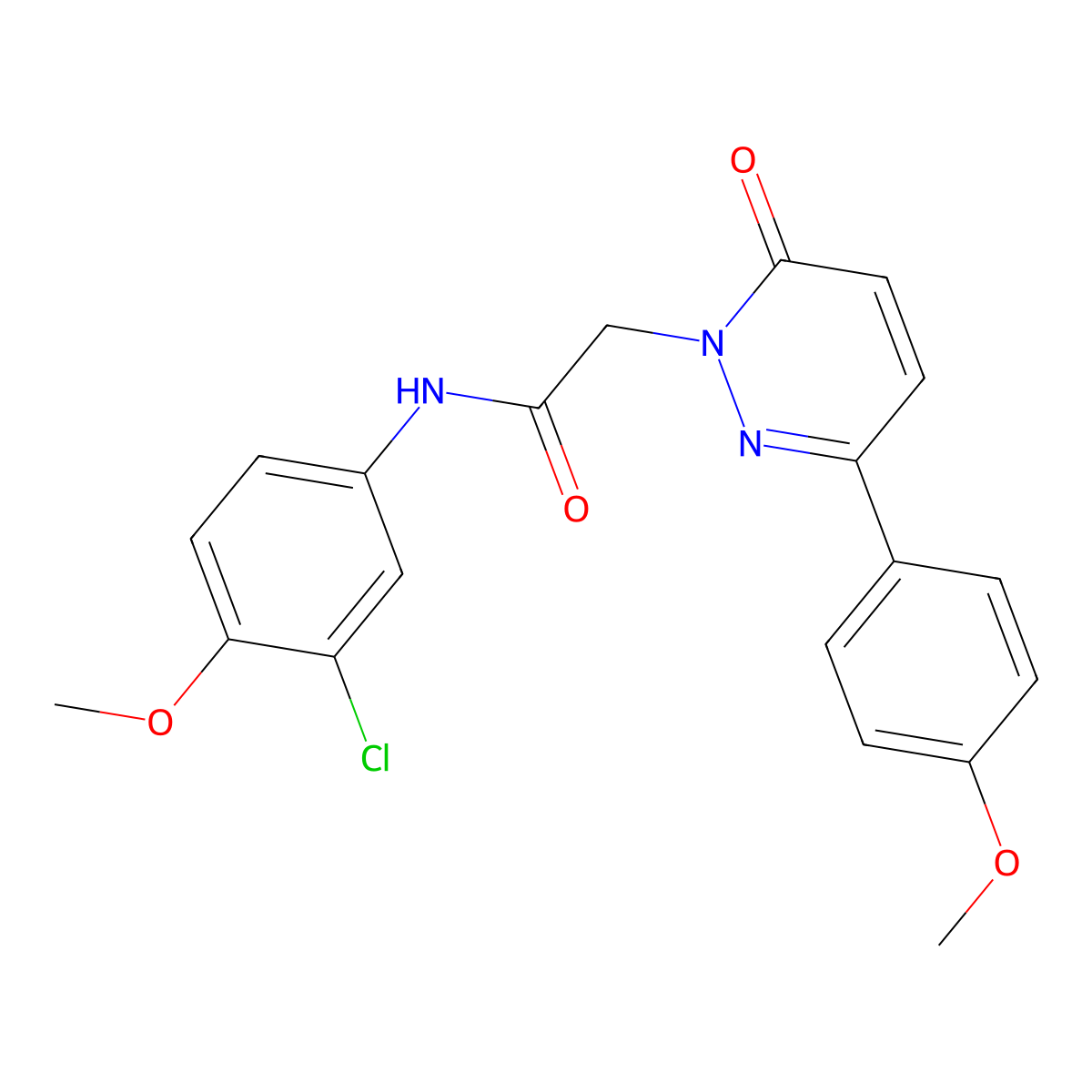 N-(3-chloro-4-methoxyphenyl)-2-(3-(4-methoxyphenyl)-6-oxopyridazin-1(6H)-yl)acetamide molecular structure, CAS 1232791-87-5
